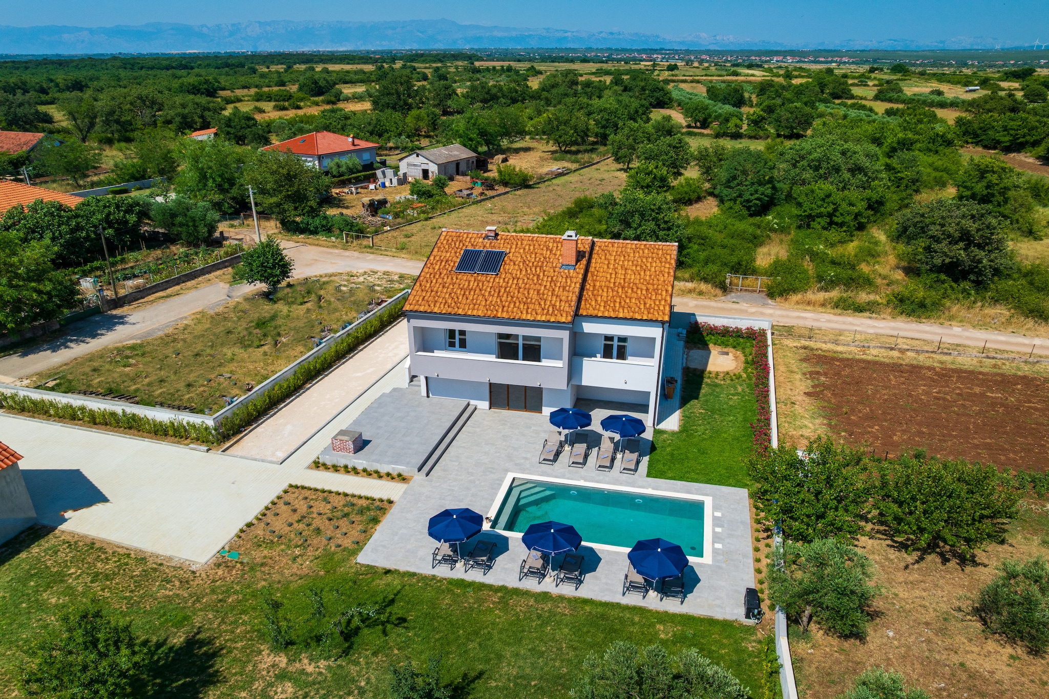 Villa Campi Dalmatia-Gebieden zomer 1km