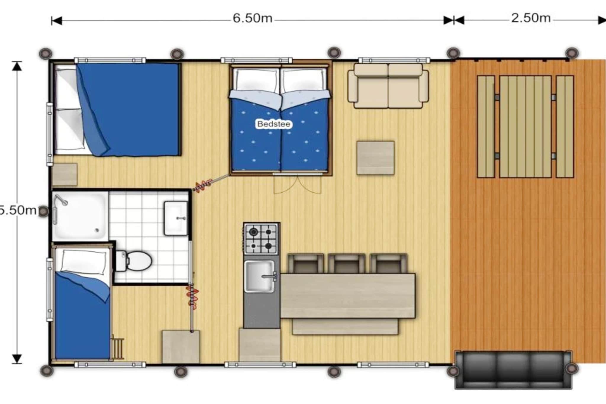 Ranger Lodge 6 pax - Grundriss