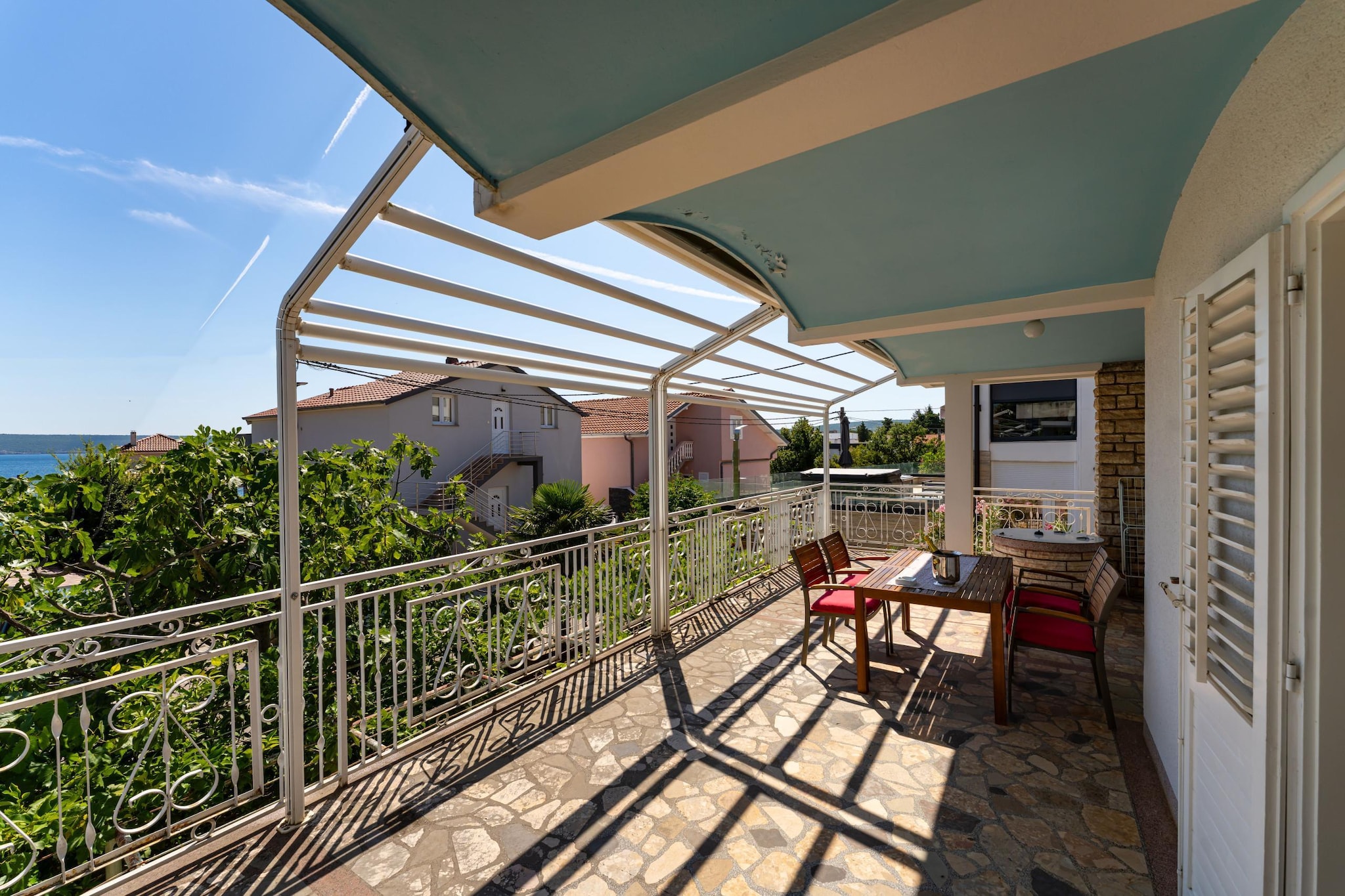 Vacation house Maslenica-Terrasse / balcon