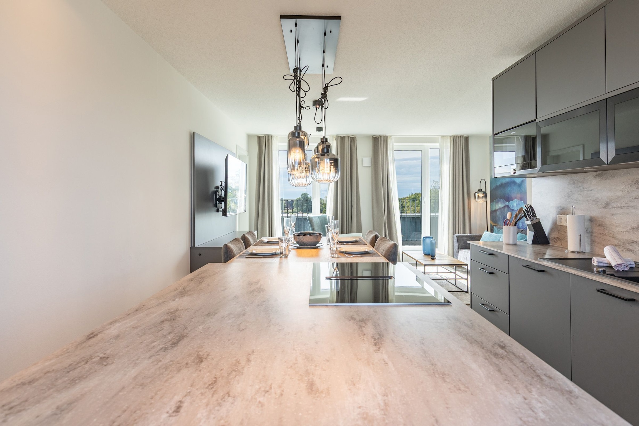 Deichblick de Luxe auf Nordstrand-Eetkamer