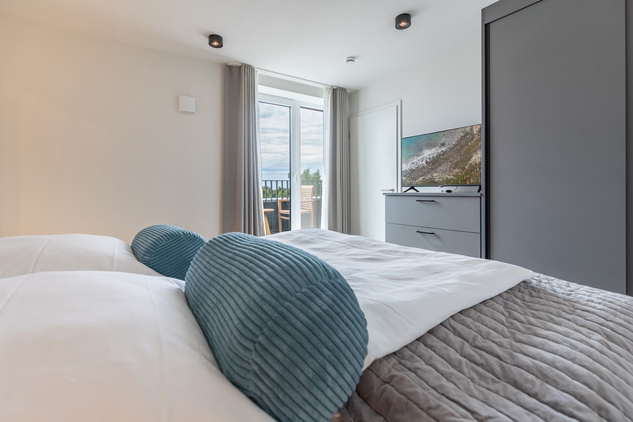 Deichblick de Luxe auf Nordstrand-Slaapkamer