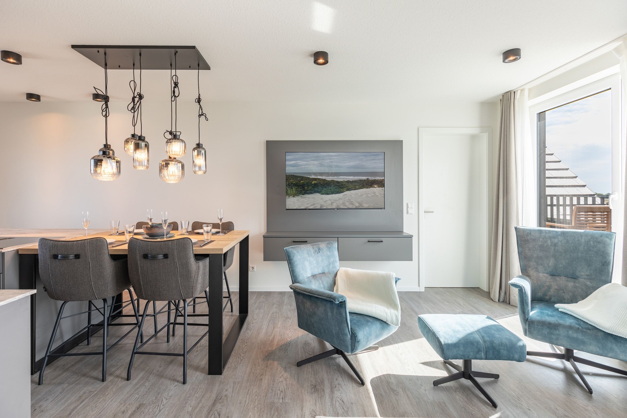 Deichblick de Luxe auf Nordstrand-Woonkamer