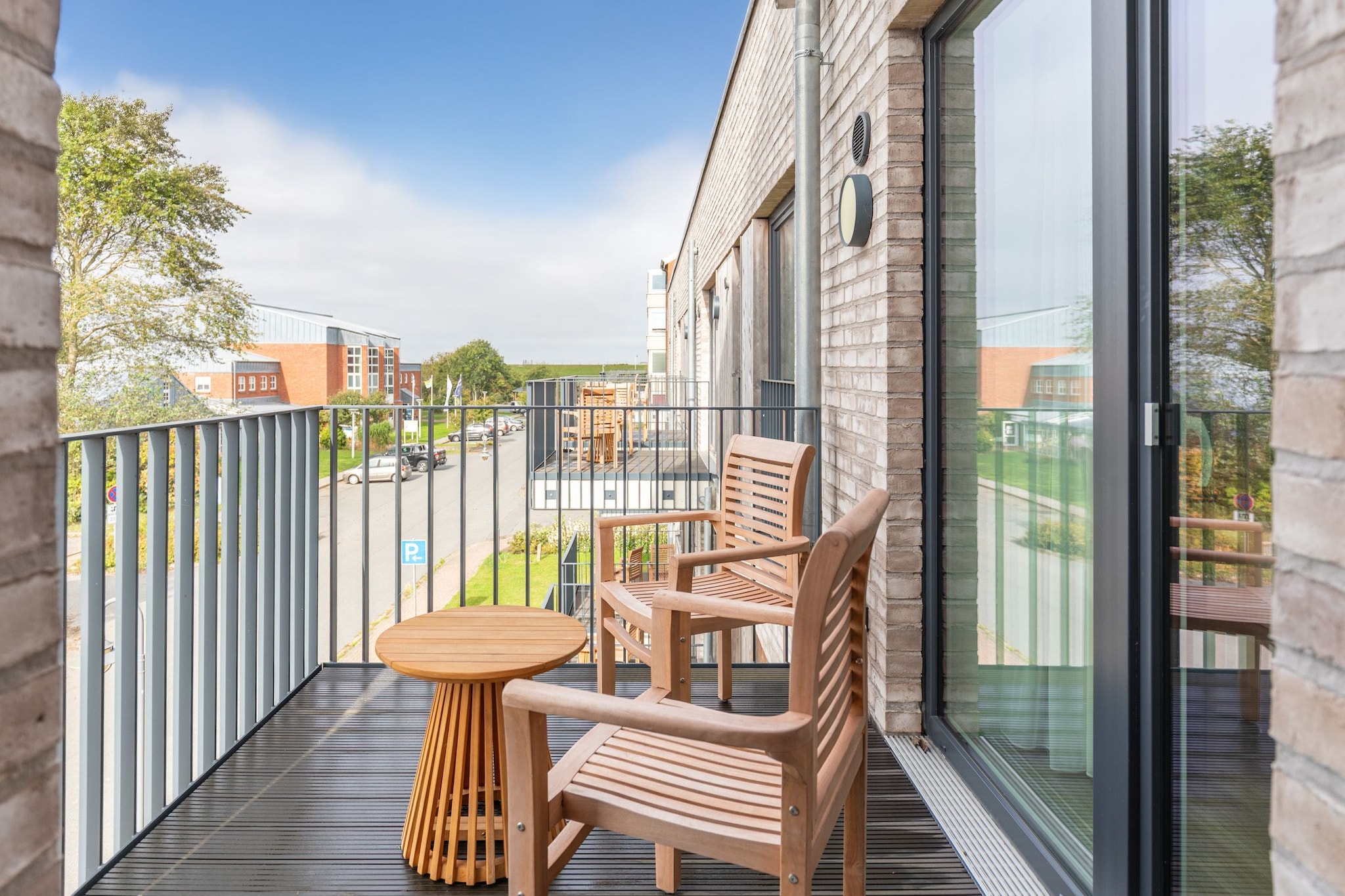 Küstenbrise de Luxe auf Nordstrand-Terrasbalkon