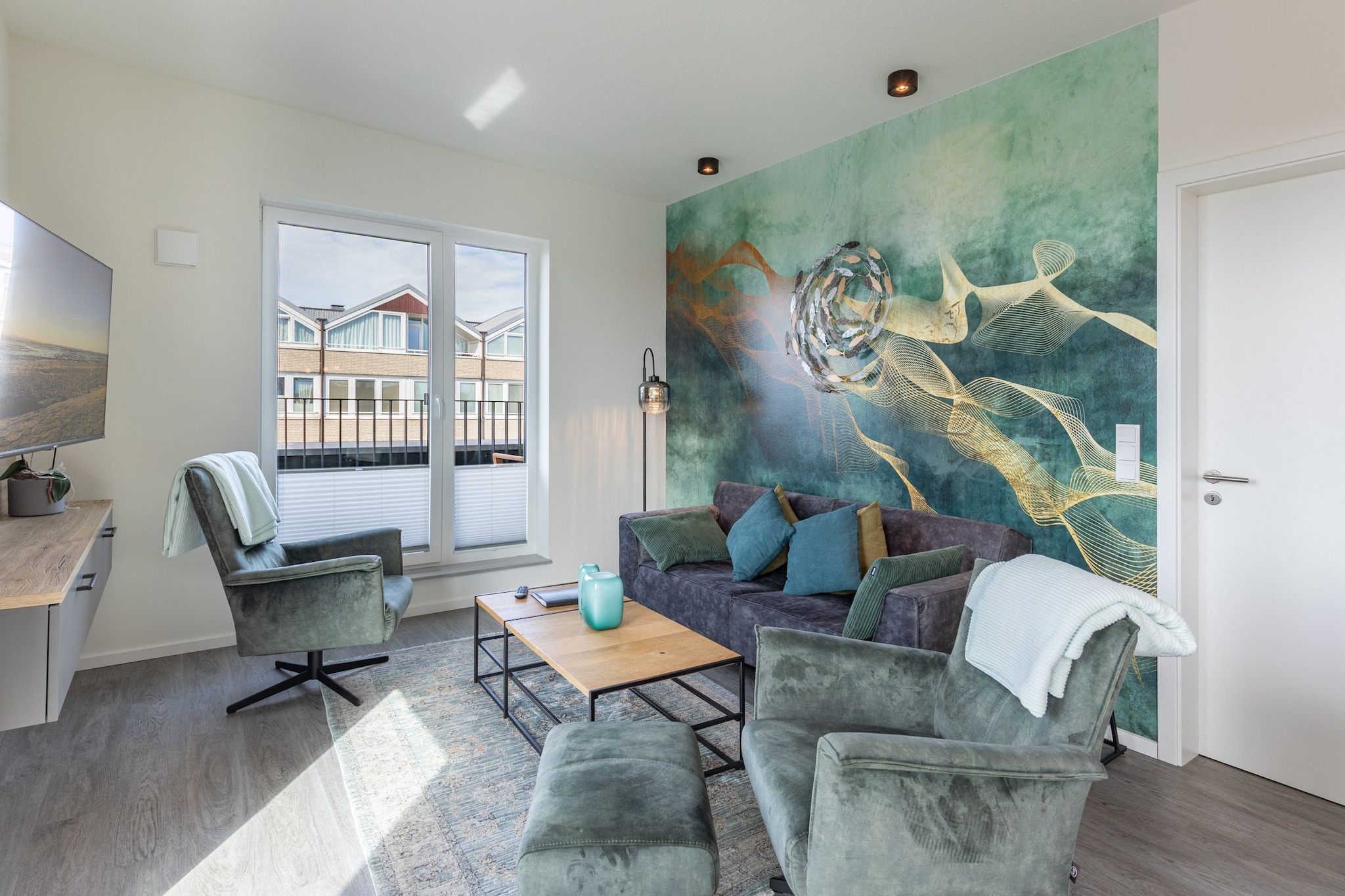 Penthouse de Luxe auf Nordstrand-Woonkamer