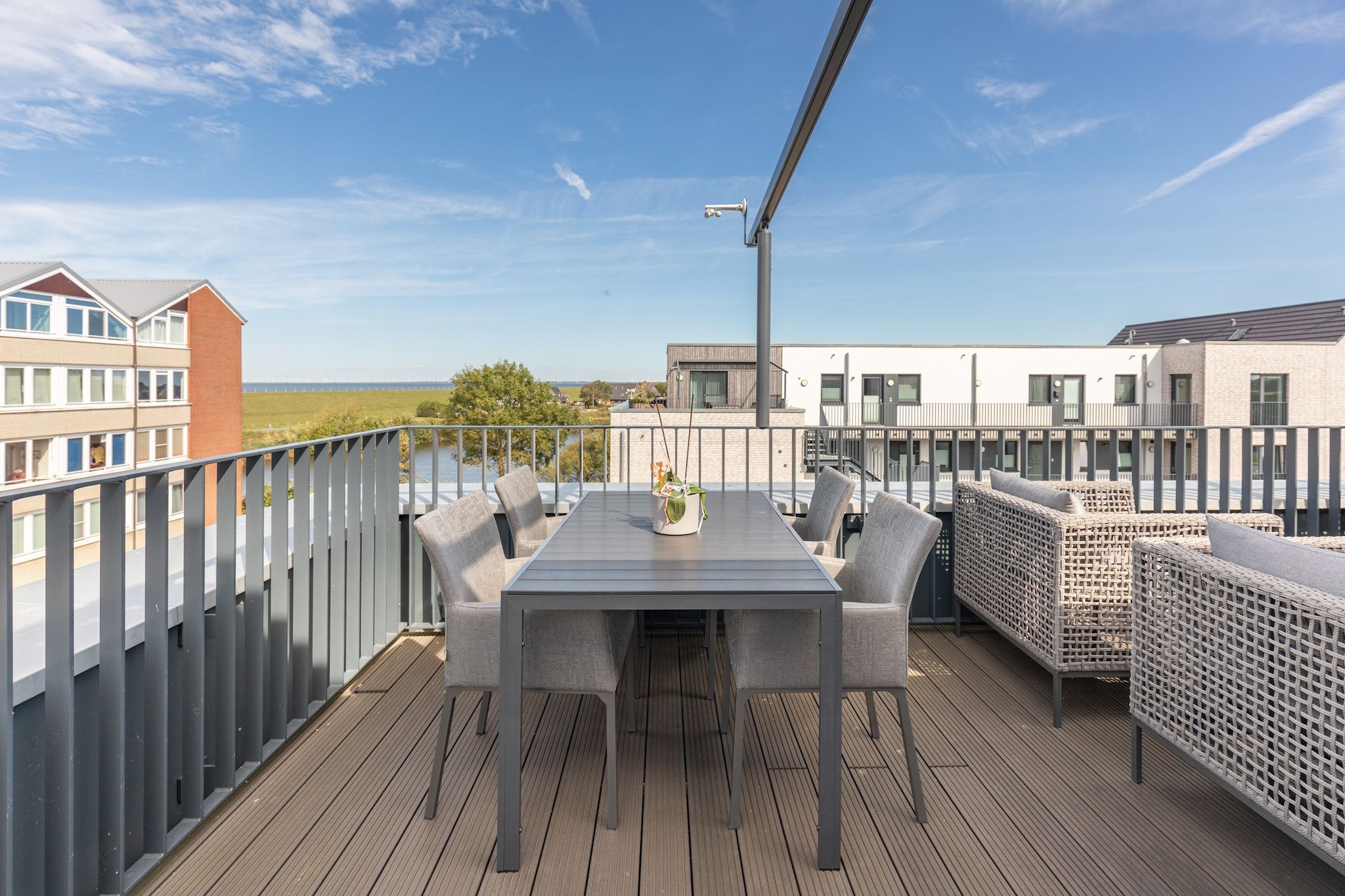 Penthouse de Luxe auf Nordstrand-Terrasbalkon