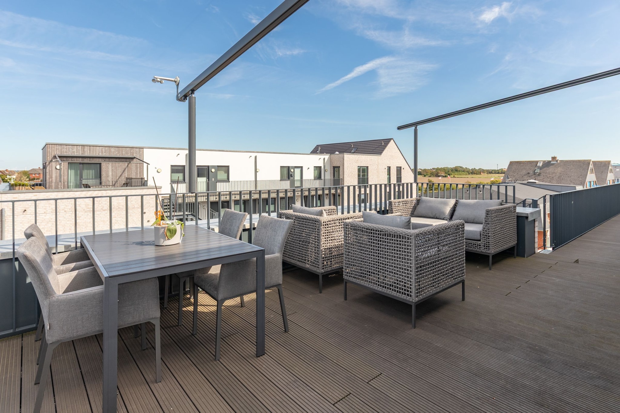 Penthouse de Luxe auf Nordstrand-Terrasbalkon