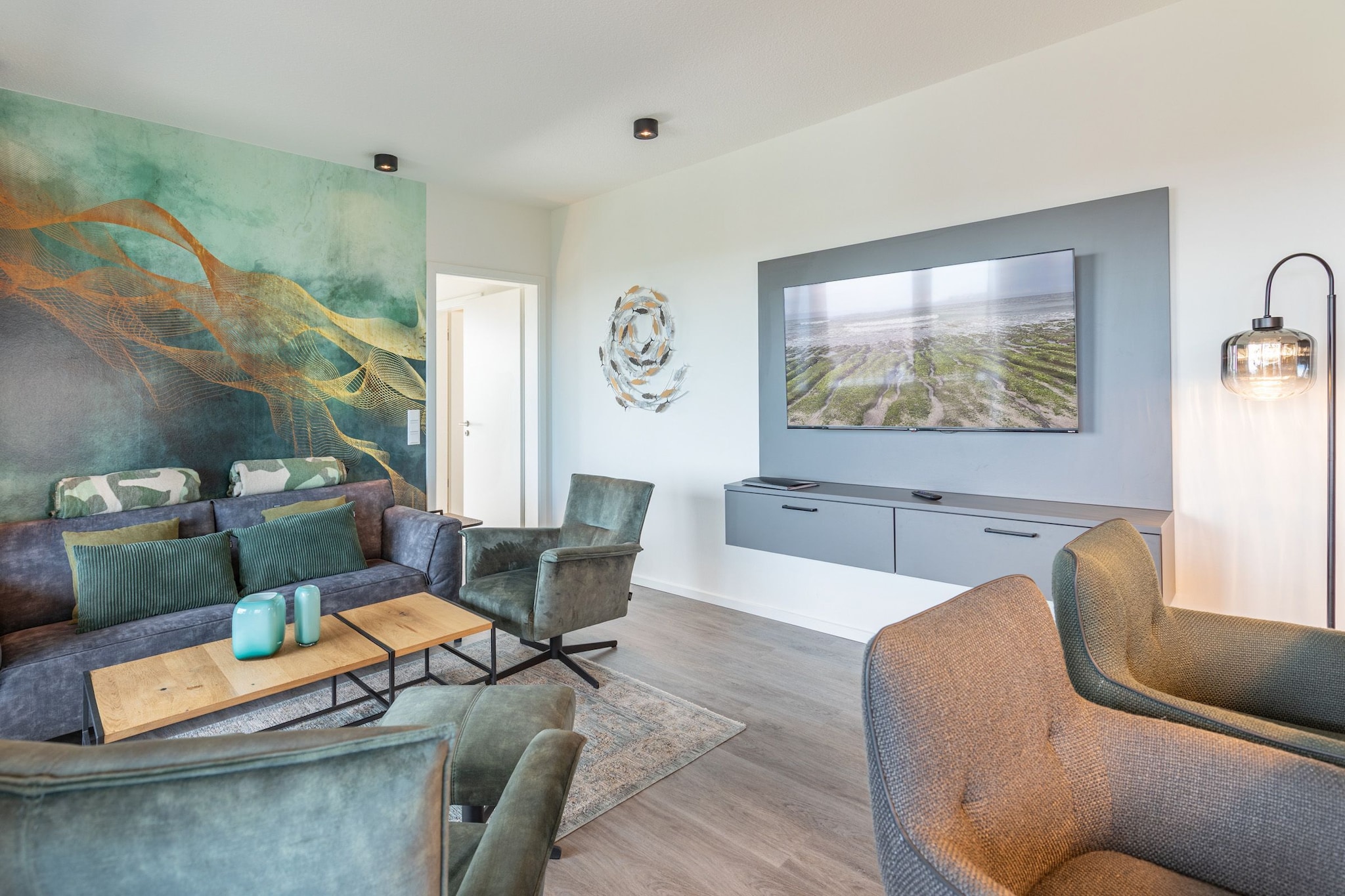 Wattblick de Luxe auf Nordstrand-Woonkamer