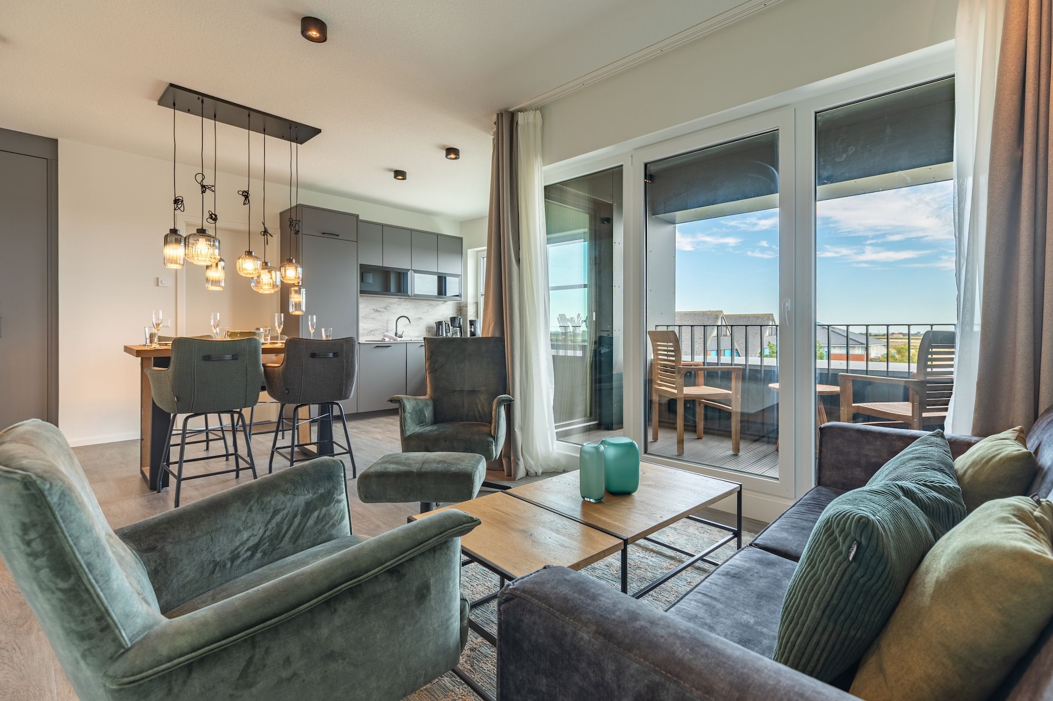 Wattblick de Luxe auf Nordstrand-Woonkamer