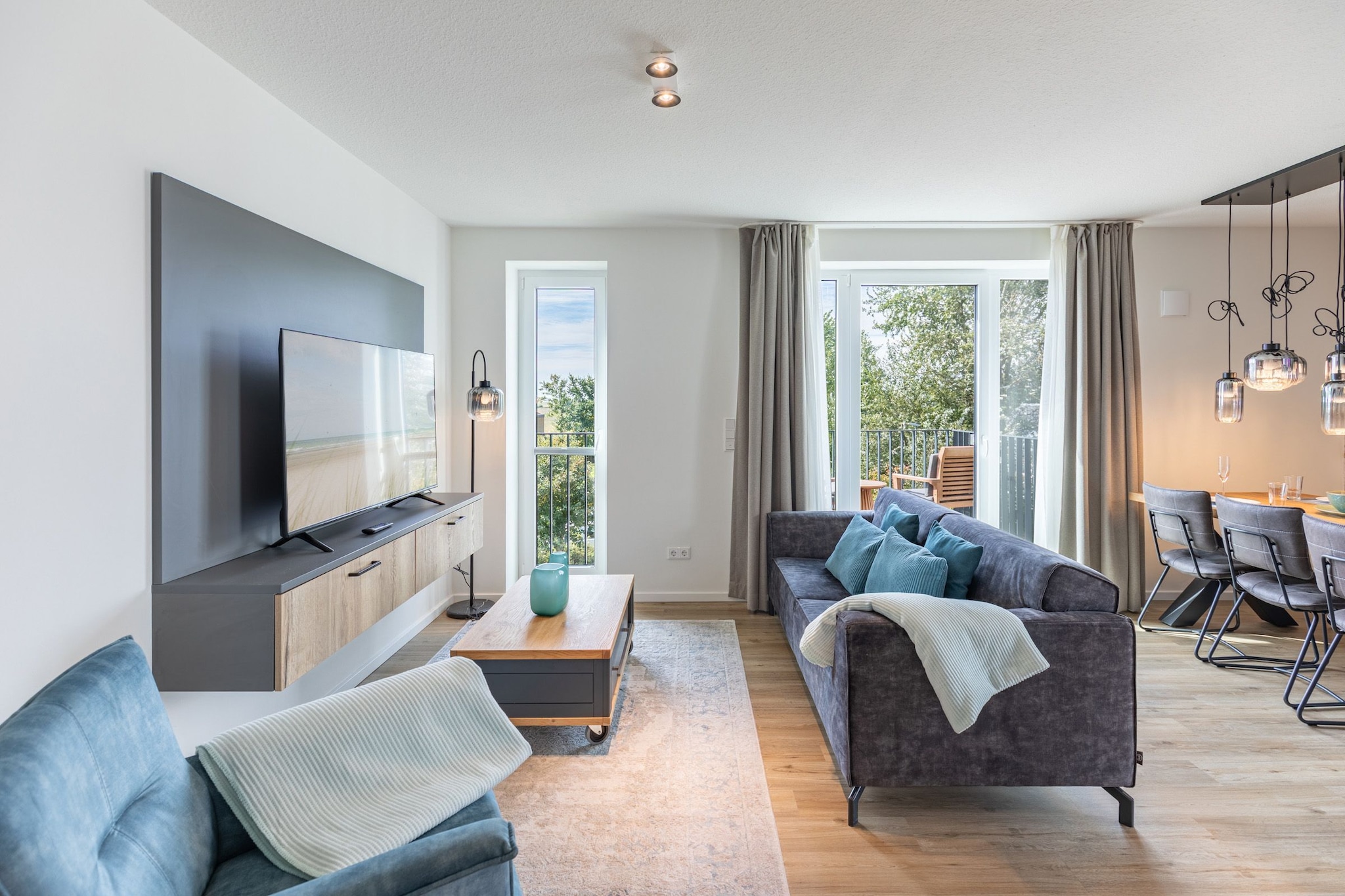 Wattsegler de Luxe auf Nordstrand-Woonkamer