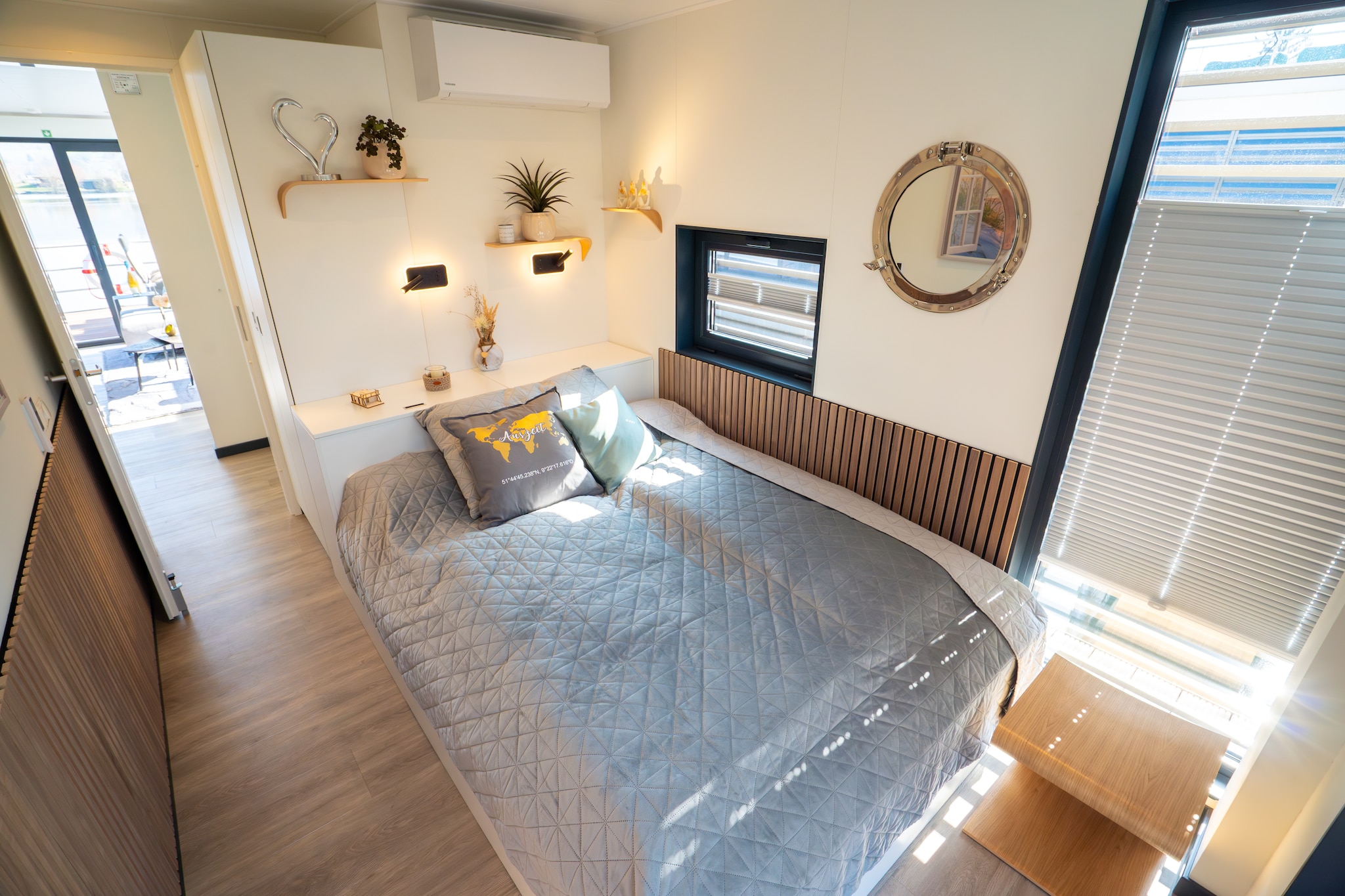 Hausboot in Höxter-Slaapkamer