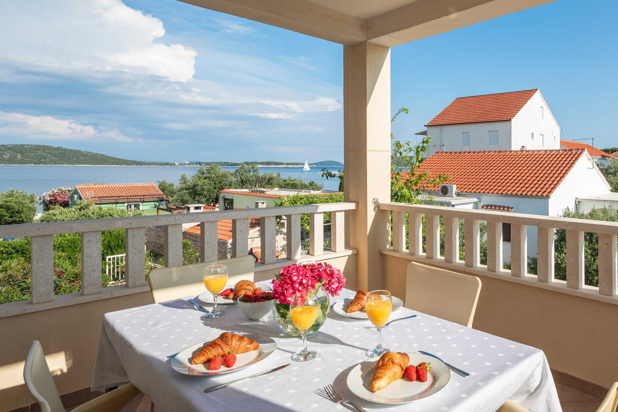 Apartments Bella Vista -One Bedroom Apartment with Terrace and Sea View (A2)-Terrasse