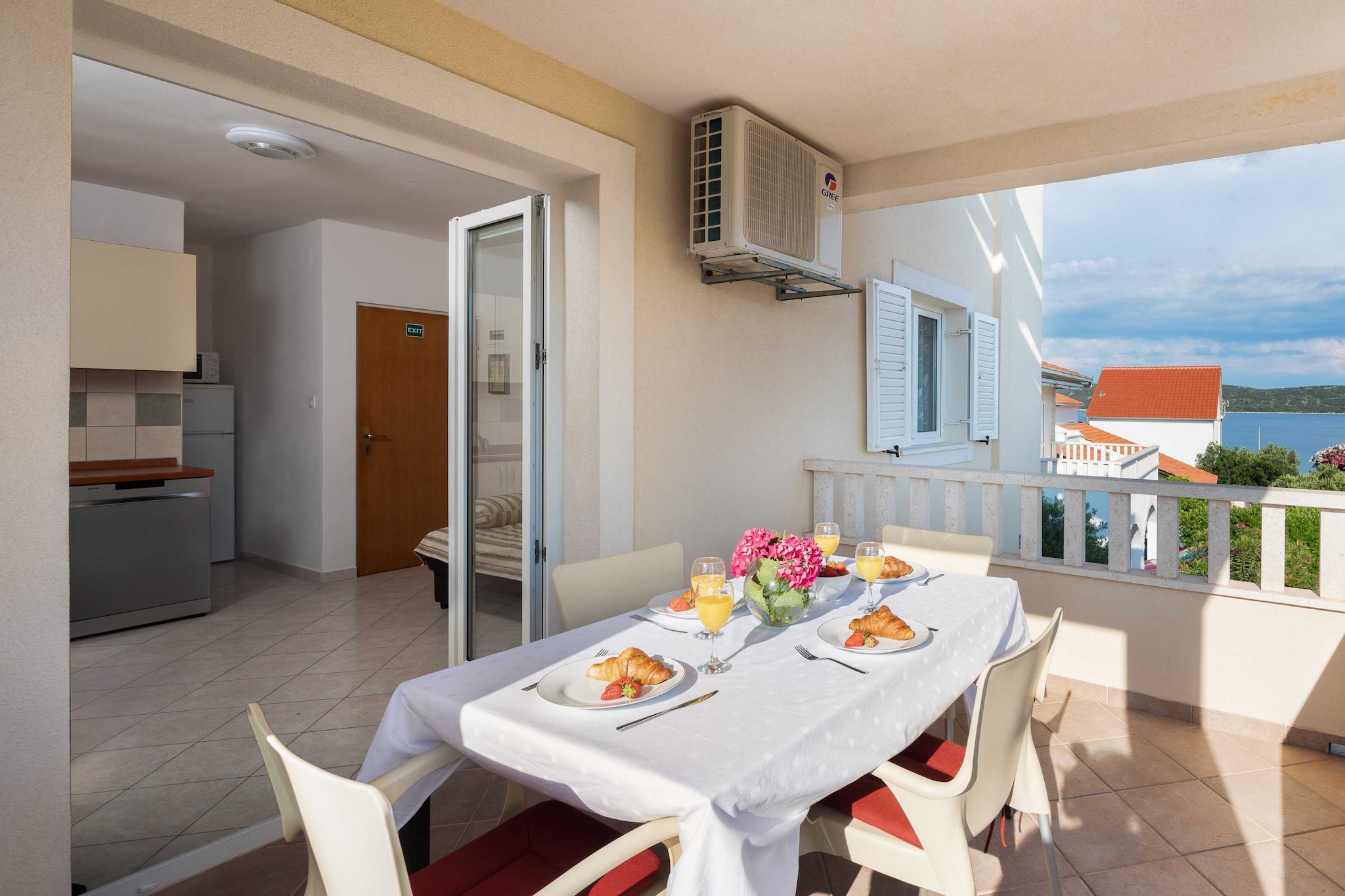 Apartments Bella Vista -One Bedroom Apartment with Terrace and Sea View (A2)-Terrasse
