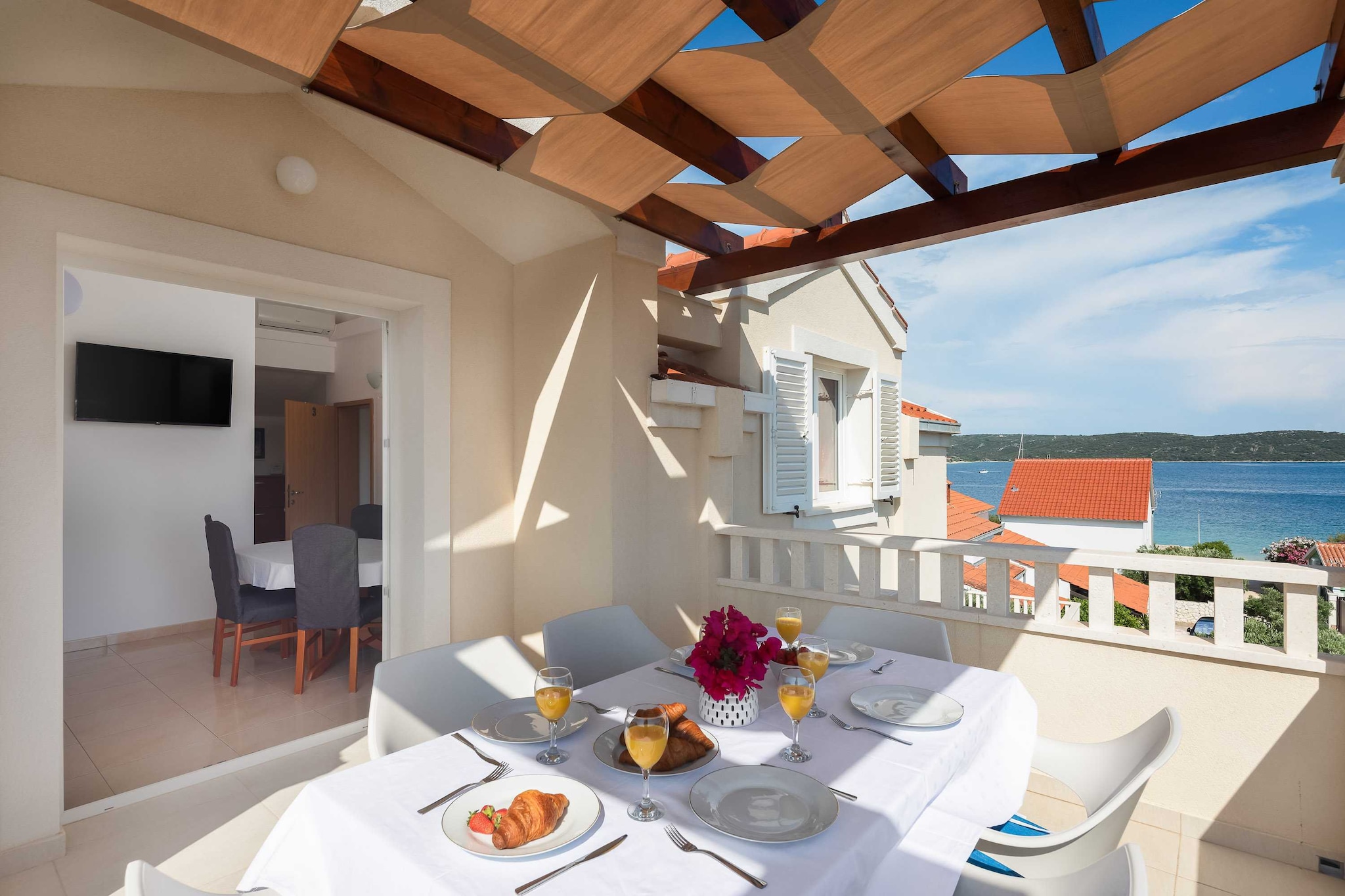 Apartment Bella Vista - Three Bedroom Apartment with Terrace  and Sea View(A6)-Terrasse
