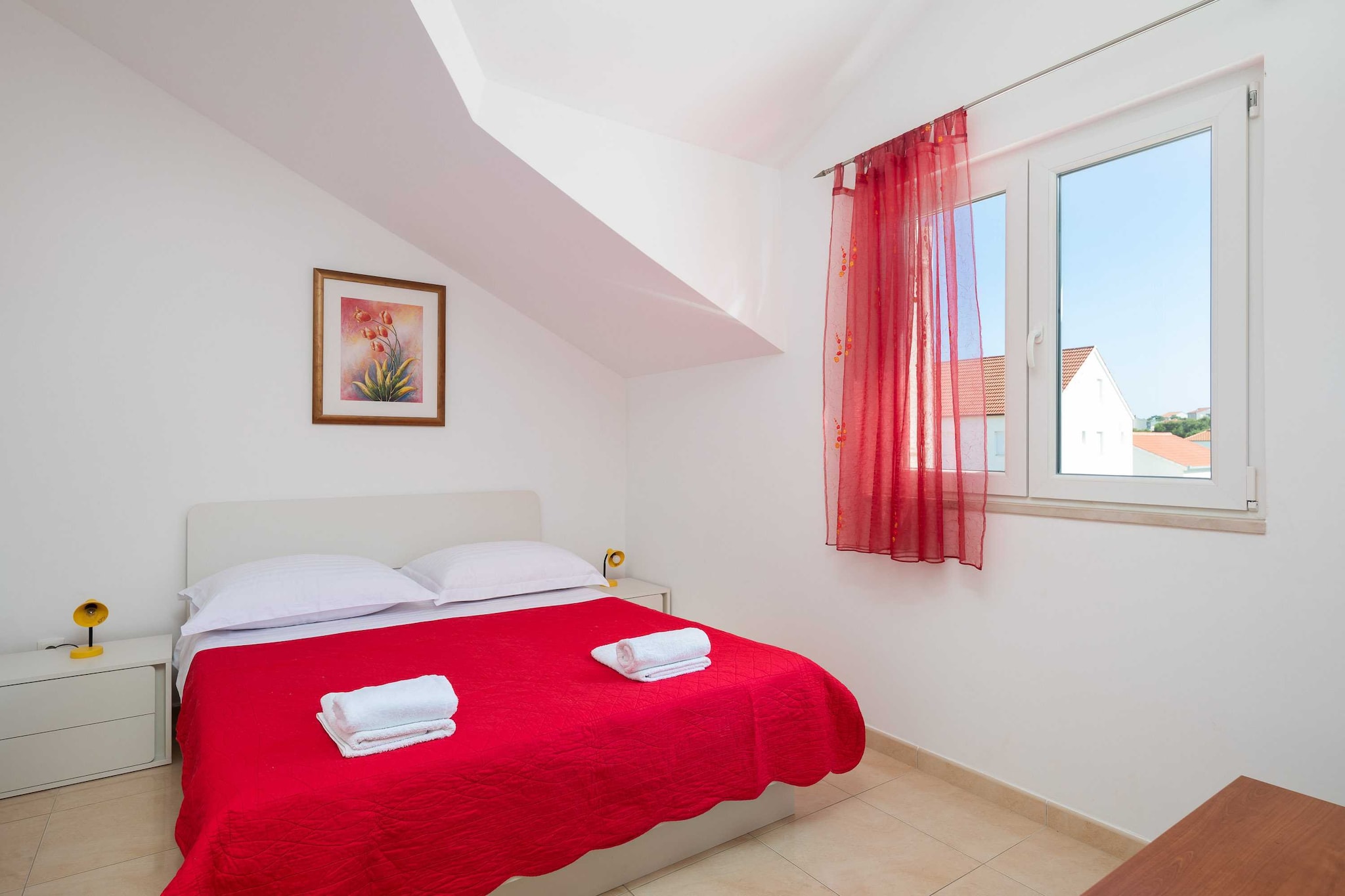 Apartment Bella Vista - Three Bedroom Apartment with Terrace  and Sea View(A6)-Chambre