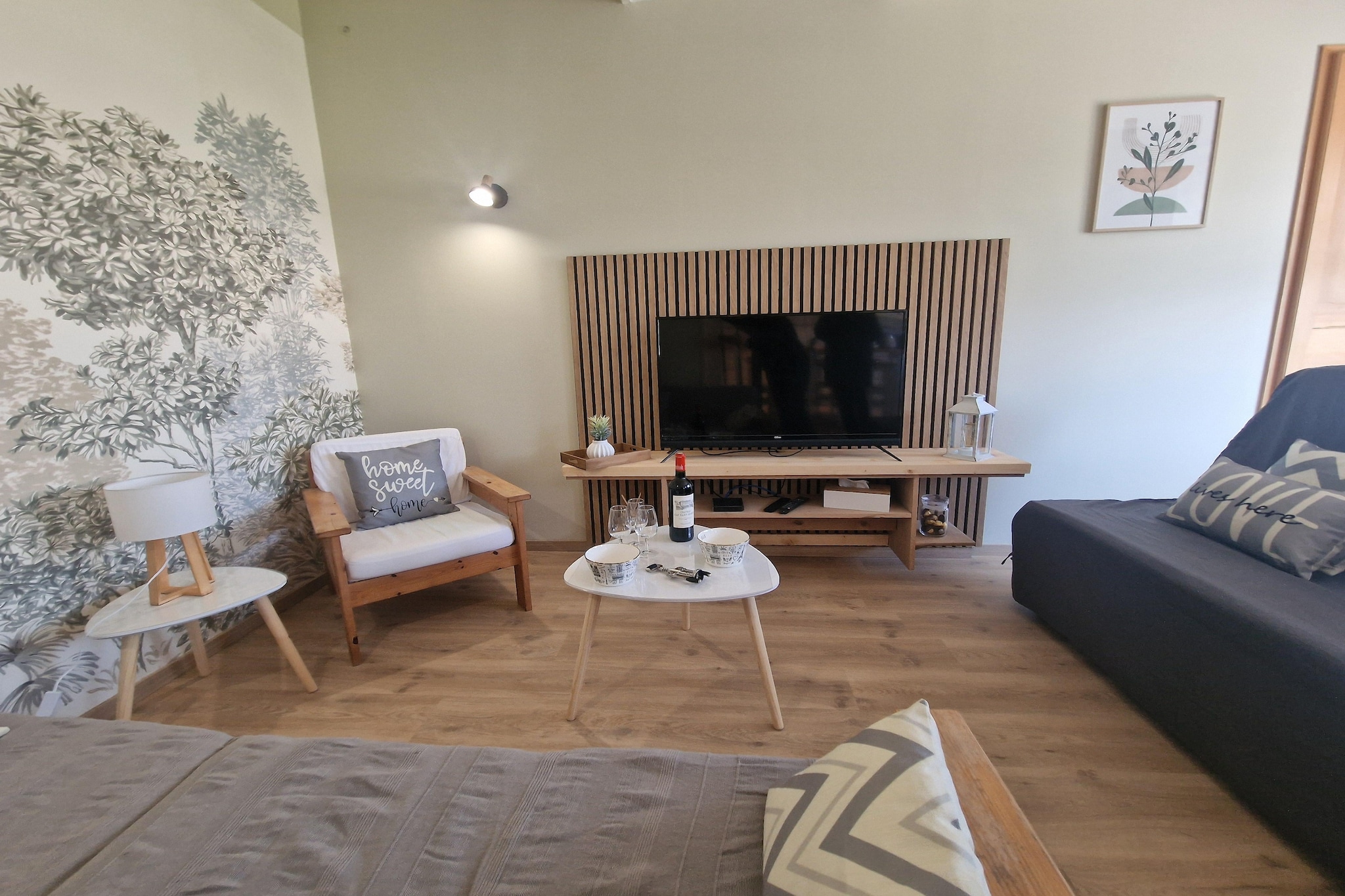 Holiday home in Plougasnou Baie de Morlaix-Wohnzimmer