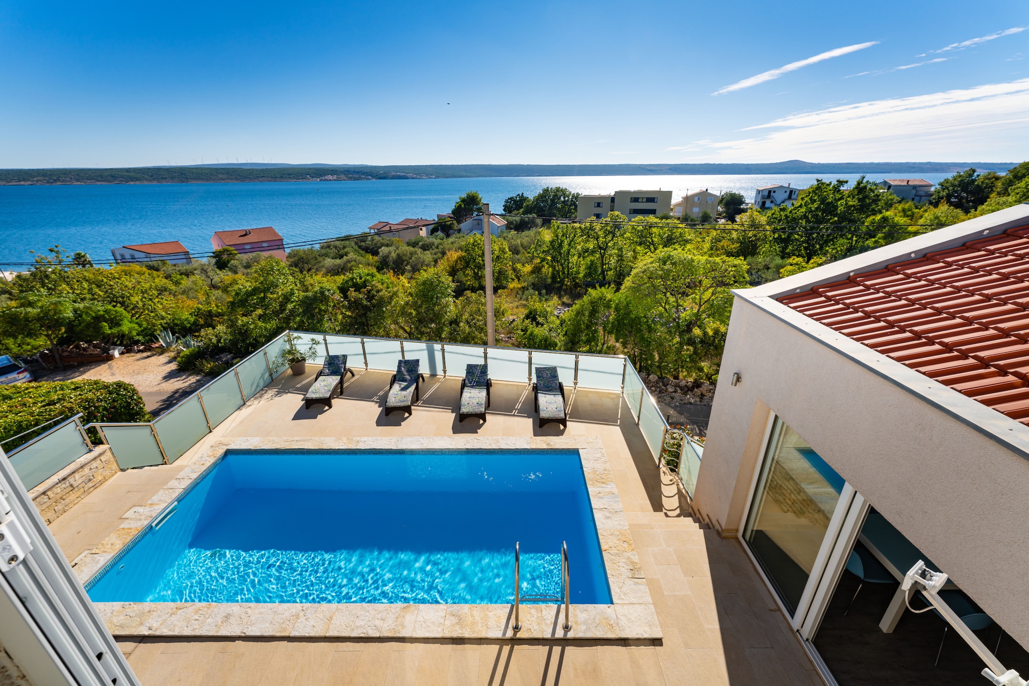 Sea view Villa Anpero-Schwimmbad