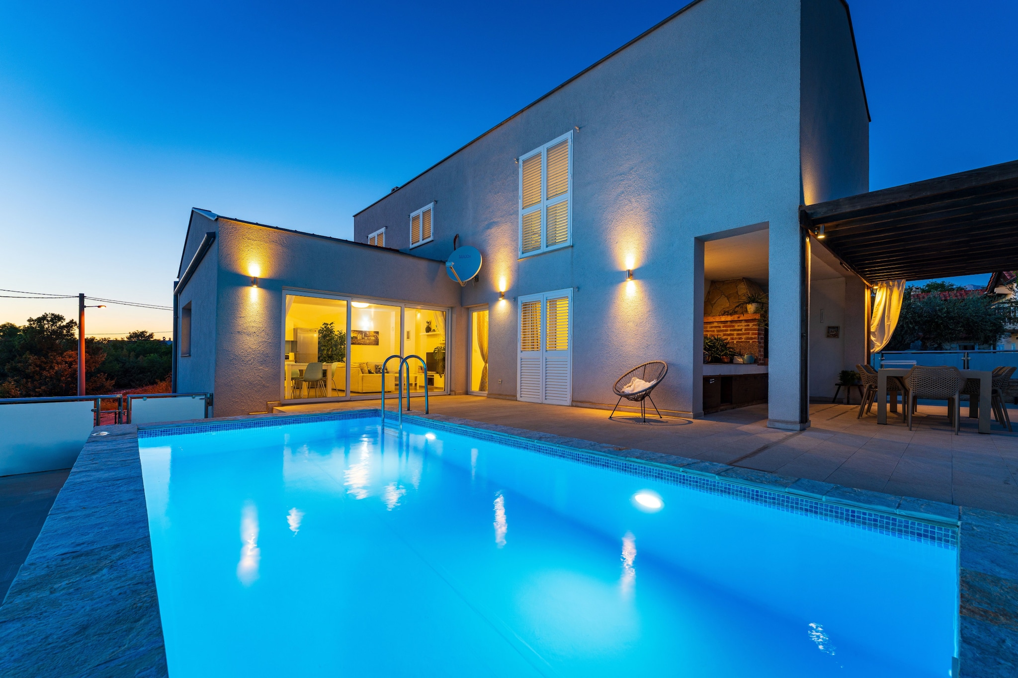 Sea view Villa Anpero-Außenbereich Sommer