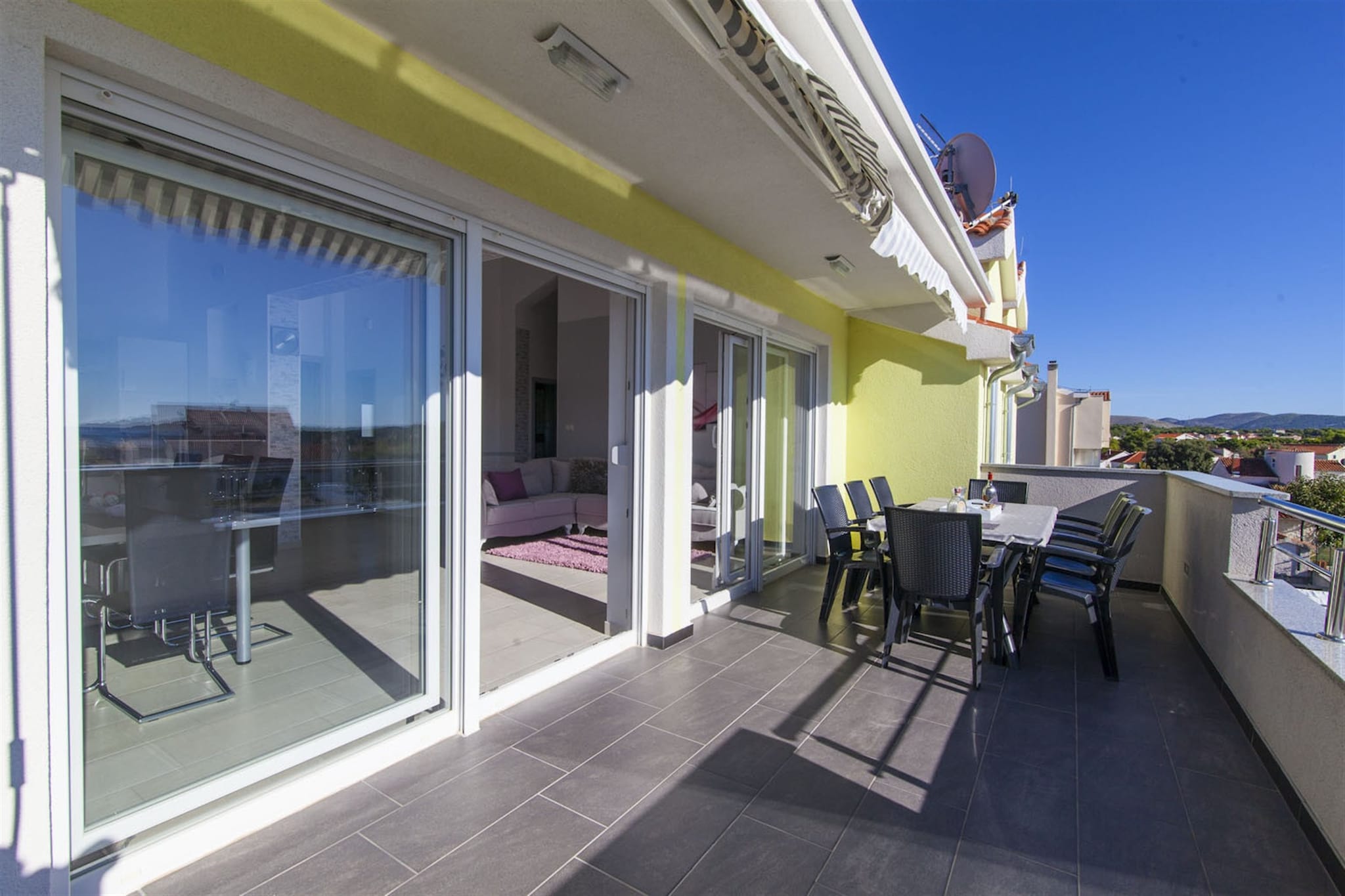 Sea view Villa Brodarica-Terrasse/Balkon