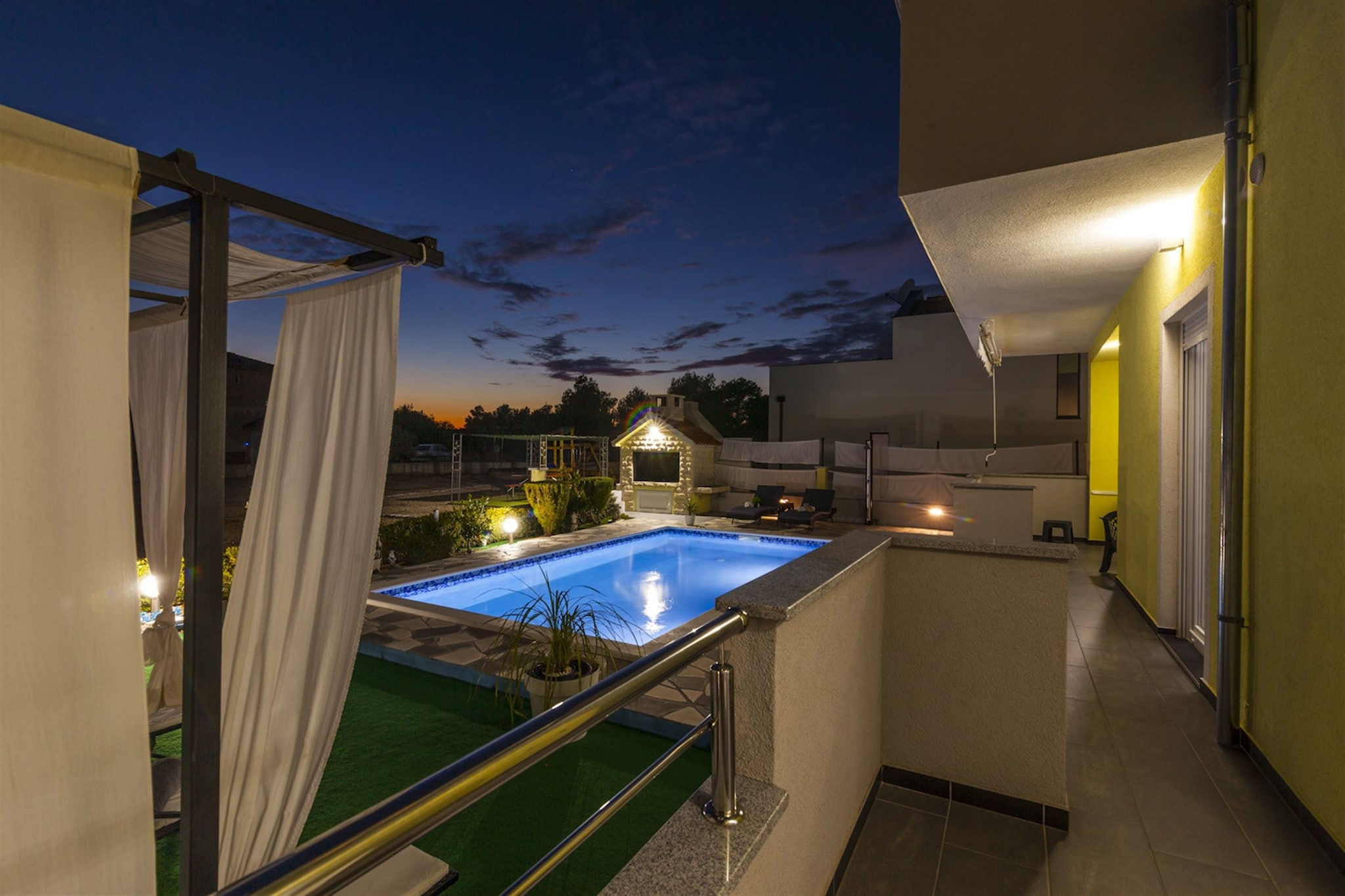 Sea view Villa Brodarica-Schwimmbad