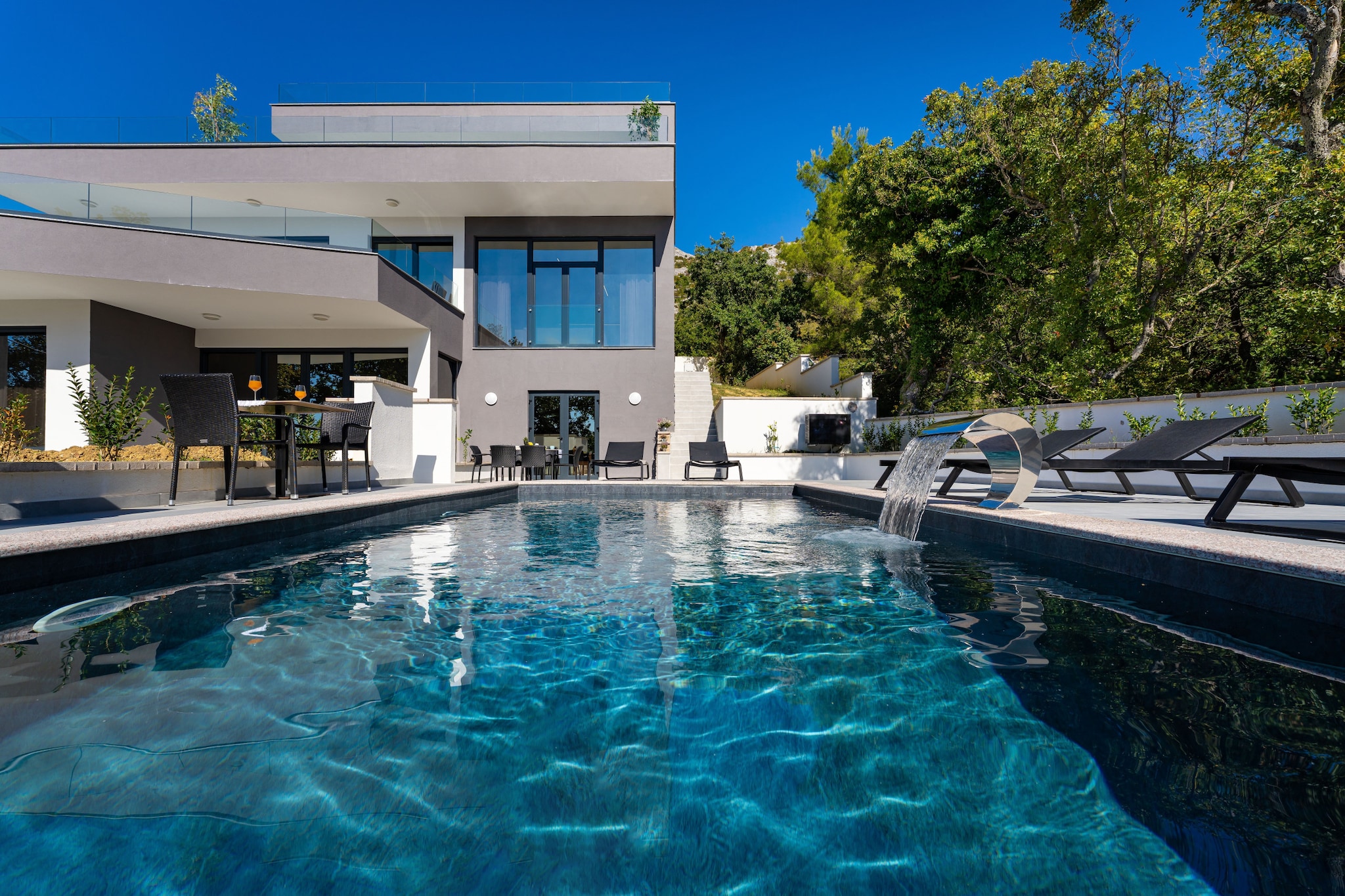 Sea view Villa Senti-Zwembad