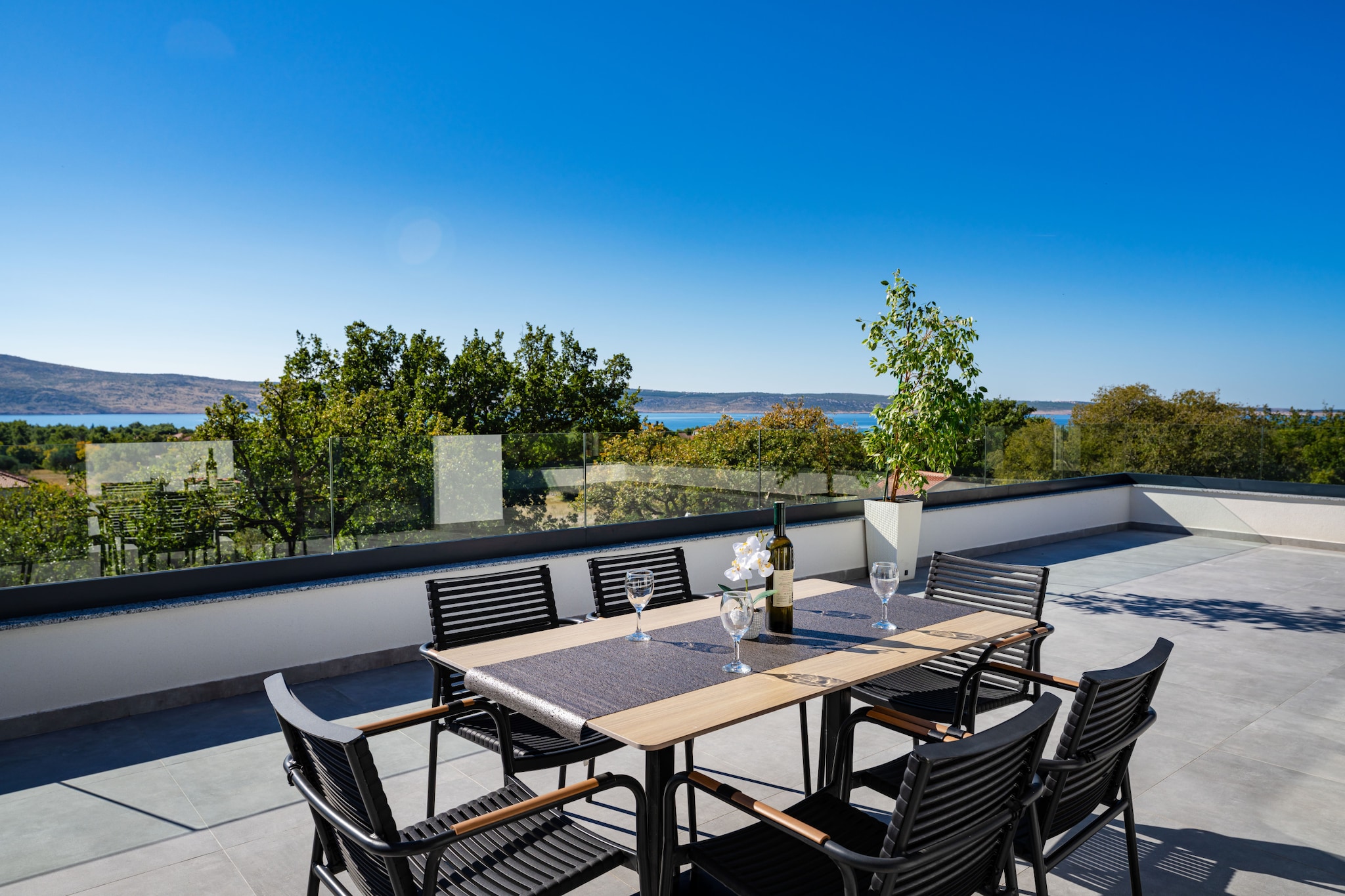 Sea view Villa Senti-Terrasbalkon