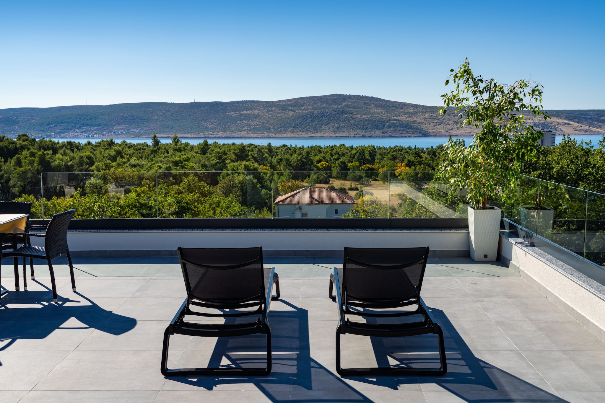 Sea view Villa Senti-Terrasbalkon