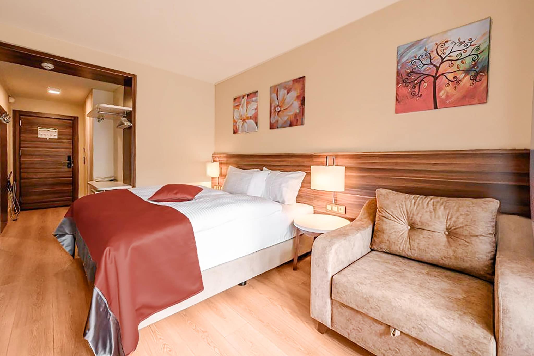 Schwarzbachtal  - Double Room Forest View with Balcony-Schlafzimmer