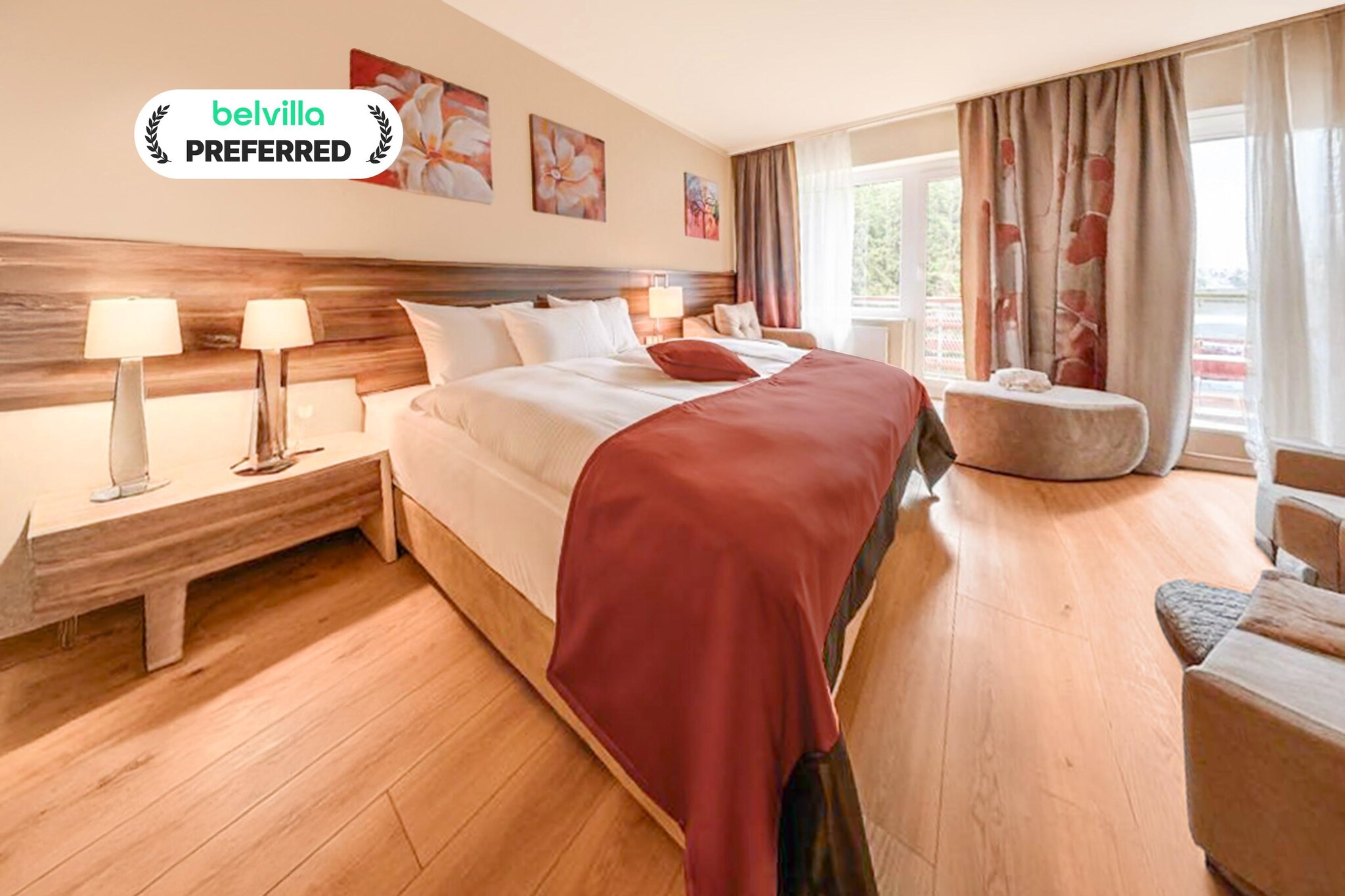 High above the treetops, Hotel Schwarzbachtal Hideaway offers a calm, refreshing escape surrounded by nature. This peaceful hotel welcomes guests with soft mountain air, quiet forest views, and a relaxed atmosphere. The bright interiors, friendly service, and breakfast service make it a perfect place to slow down and enjoy the beauty of the Erzgebirge/Vogtland region. Whether you’re here for rest, romance, or adventure, the hotel provides comfort wrapped in simplicity.

Room Features – Double Room with Forest-View Balcony
1. Bright, airy room designed for two guests
2. Soft double bed for a restful night
3. Spacious balcony with forest views
4. Cozy seating area for reading or unwinding
5. Private bathroom with shower and fresh towels
6. Flat-screen TV for relaxed evenings
7. Free Wi-Fi for streaming and staying connected
8. Pet-friendly on request (Euro 18/pet/night)
9. Warm décor offering a calm, minimalist feel

Hotel Amenities -
1. Complimentary daily breakfast
2. Paid on-site parking (Euro 5 per night)
3. Reliable high-speed Wi-Fi throughout the property
4. Scenic surroundings perfect for photography and nature walks
5. Non-smoking environment for peaceful stays
6. Helpful staff ready to guide you to local attractions

Nearby Attractions -
1. Hiking and cycling trails right outside the hotel
2. Mountain biking routes and winter cross-country ski tracks
3. Nearby ski area during snowy months
4. Markneukirchen Musical Instrument Museum – discover the “city of music”
5. Forest paths, lakeside walks, and charming villages to explore

Perfect For -
1. Couples seeking a romantic getaway
2. Solo travellers needing a peaceful retreat
3. Guests celebrating special moments

Book your stay today and experience the gentle beauty and calm of Hotel Schwarzbachtal Hideaway.

From January 26, 2026, the reception will be open from 8:00 a.m. to 8:30 p.m. Check-in is possible from 2:00 p.m. to 8:00 p.m.