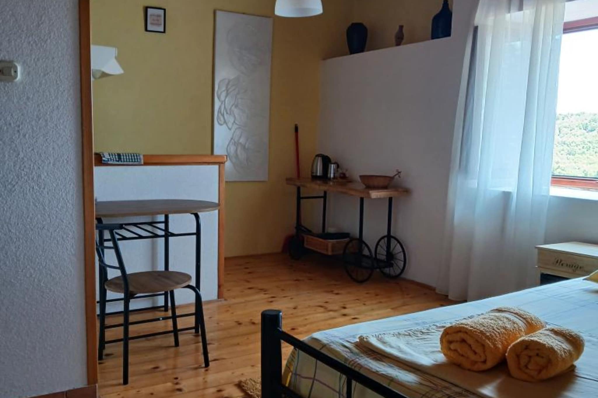 Apartmani Green Oasis - Studio Apartment with Terrace and Sea View-Slaapkamer