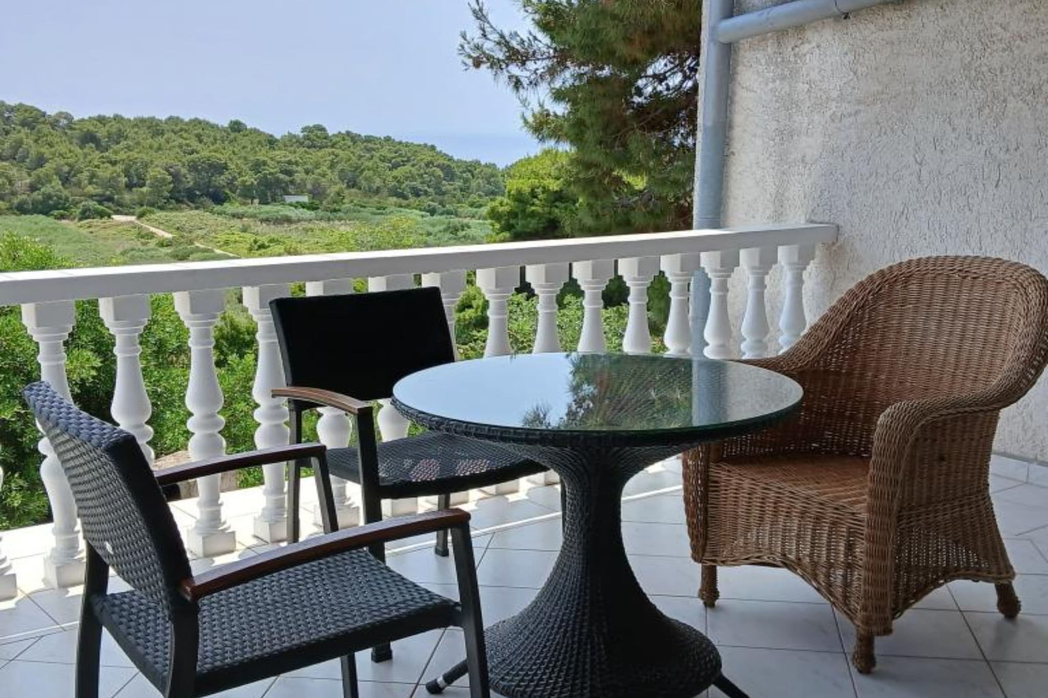 Apartmani Green Oasis - One Bedroom Apartment with Terrace and Sea View-Terras