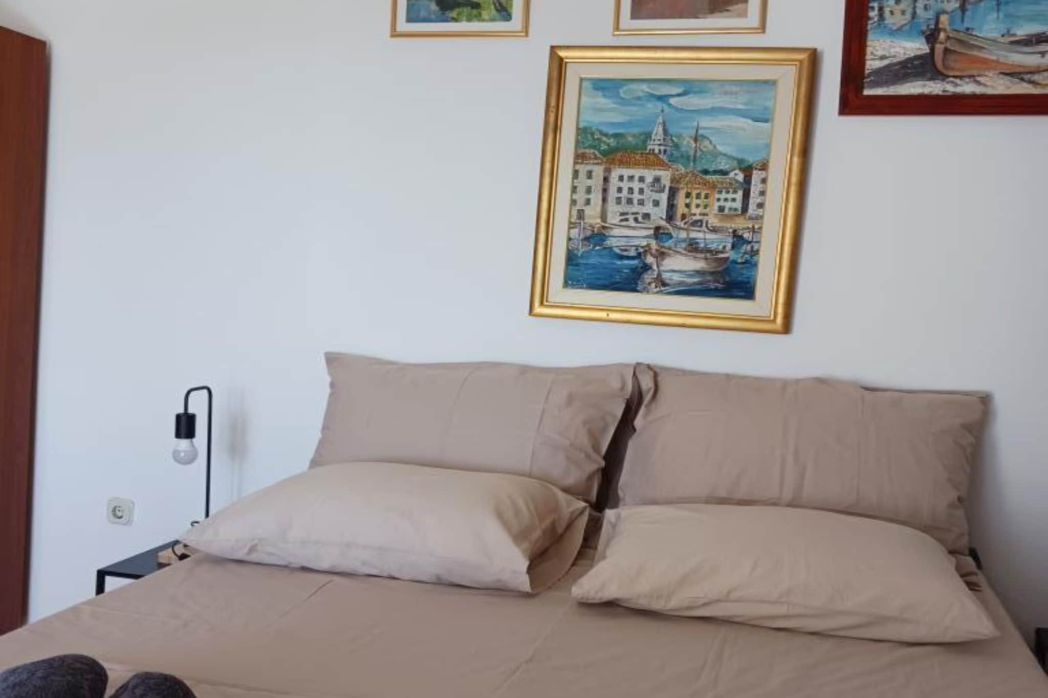 Apartmani Green Oasis - One Bedroom Apartment with Terrace and Sea View-Slaapkamer