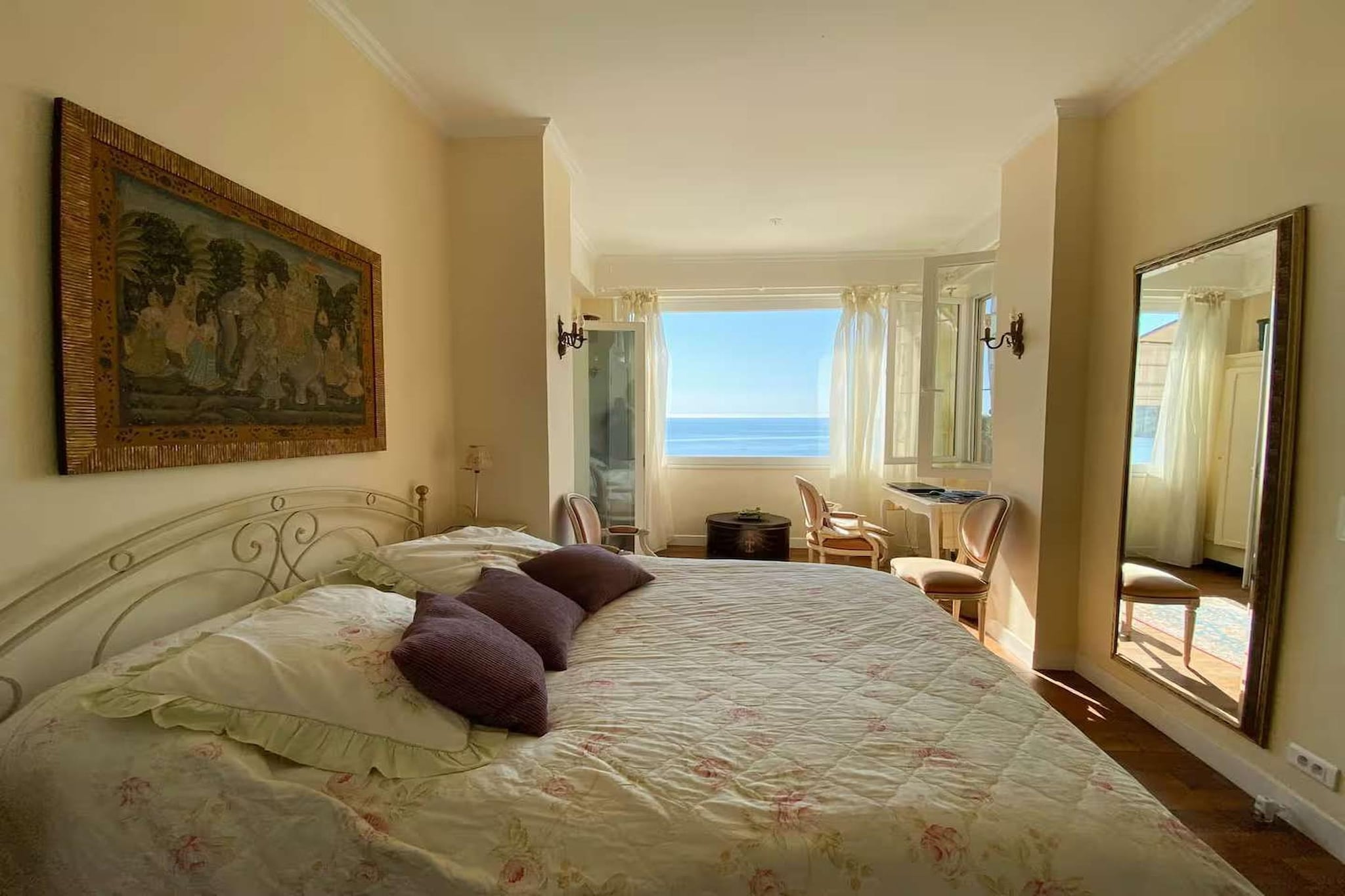Villa plage privée vue sur la mer-Chambre