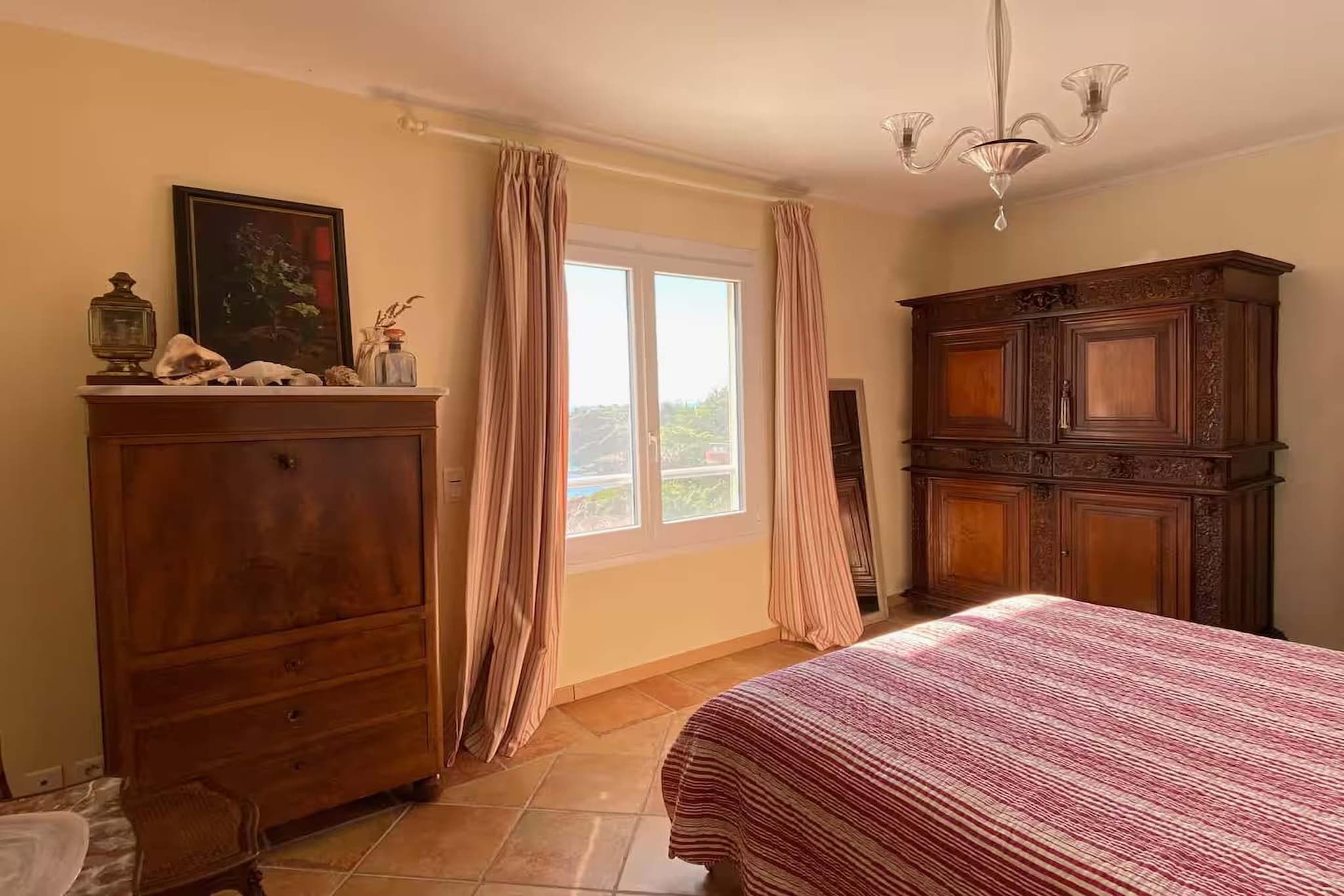 Villa plage privée vue sur la mer-Chambre