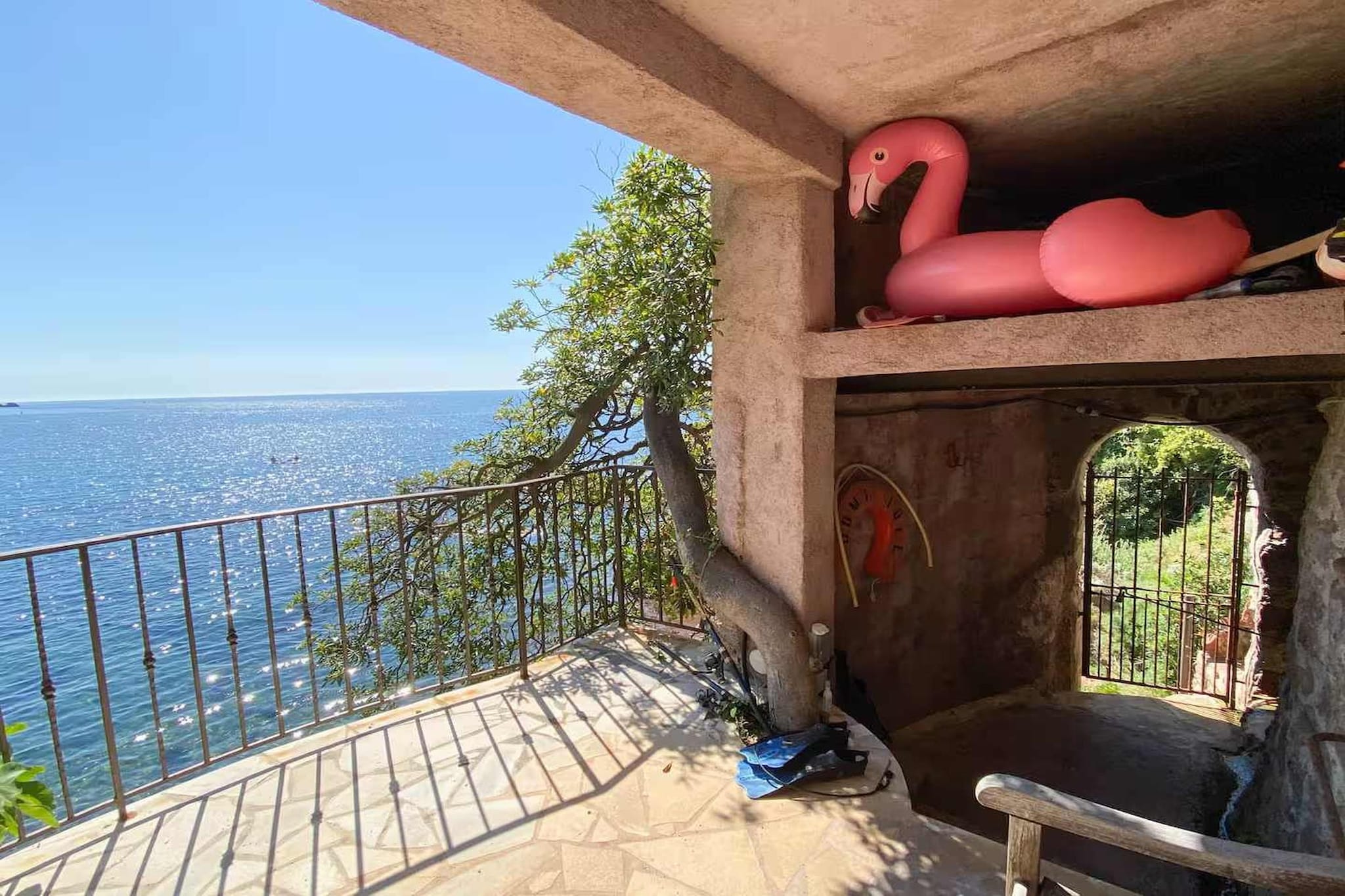 Villa plage privée vue sur la mer-Vue d'été