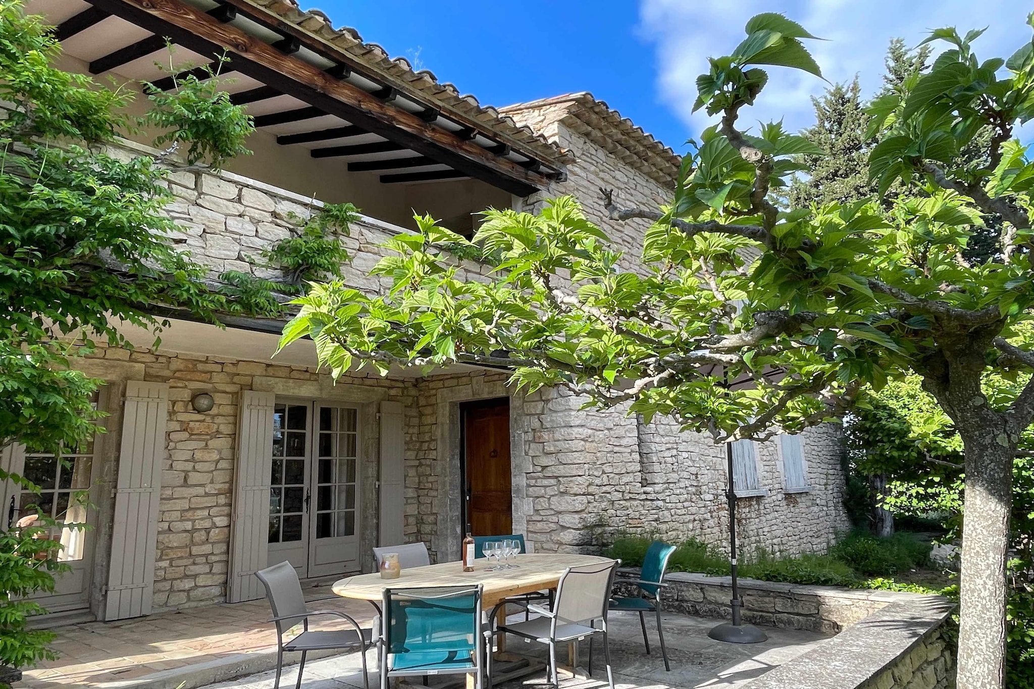 La Familiale - Maison provençale avec piscine et vue imprenable sur Gordes-Terrasbalkon