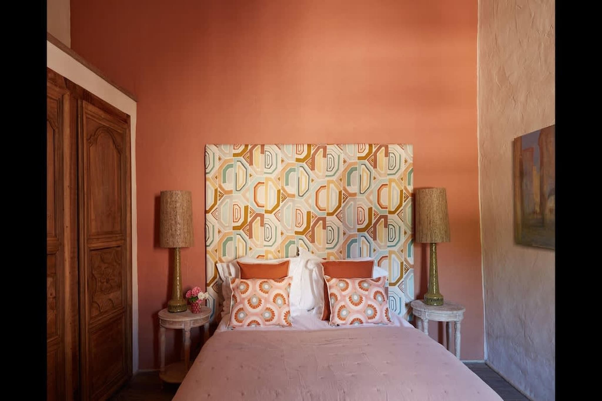 Villa de charme confort au milieu des vignes du Lubéron-Slaapkamer