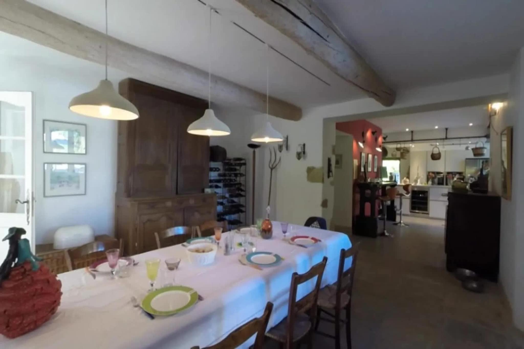 Villa provencale pour les amoureux de la nature en Lubéron-Eetkamer