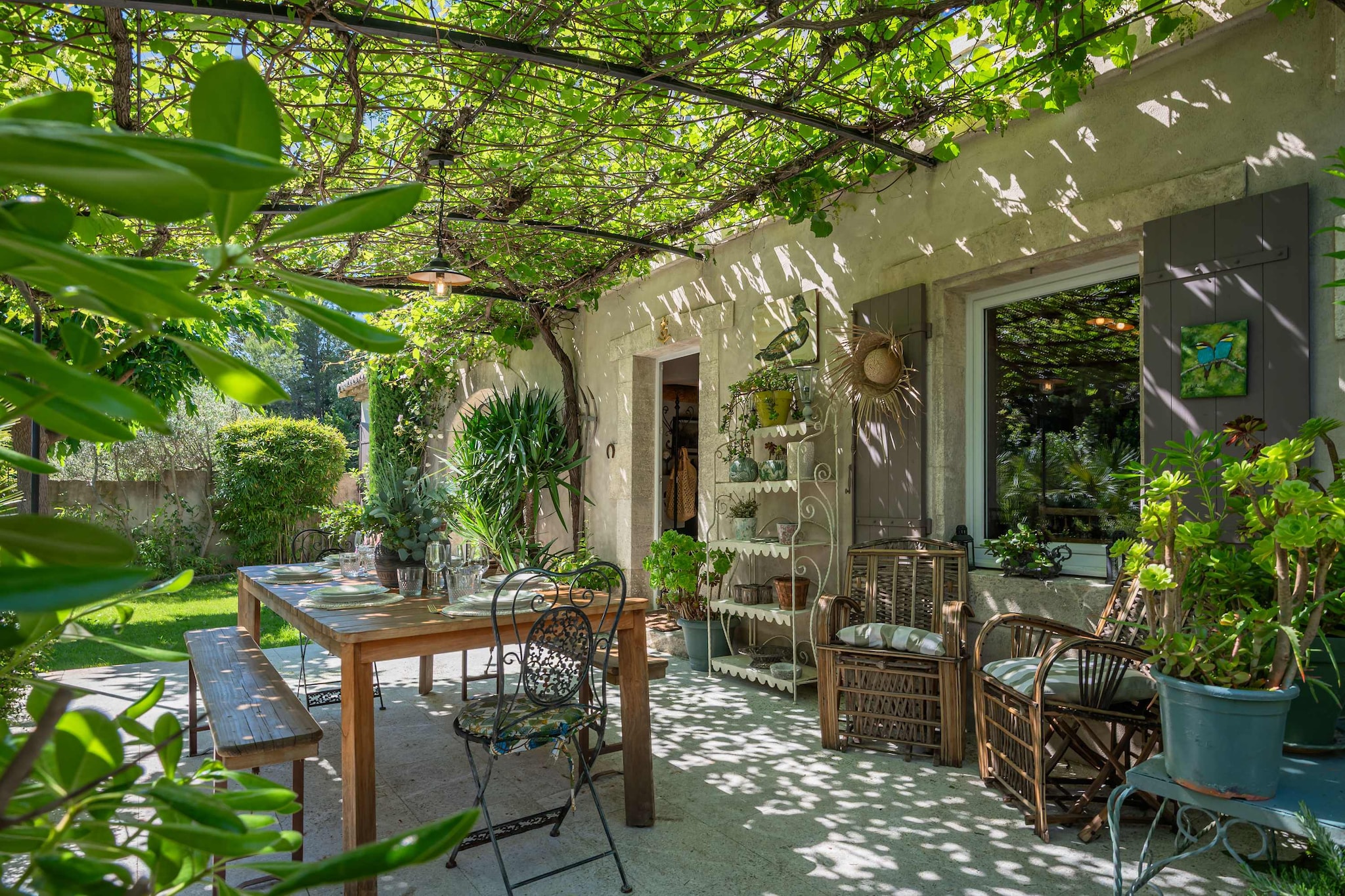 Mas authentique à Paradou Alpilles-Terrasse/Balkon