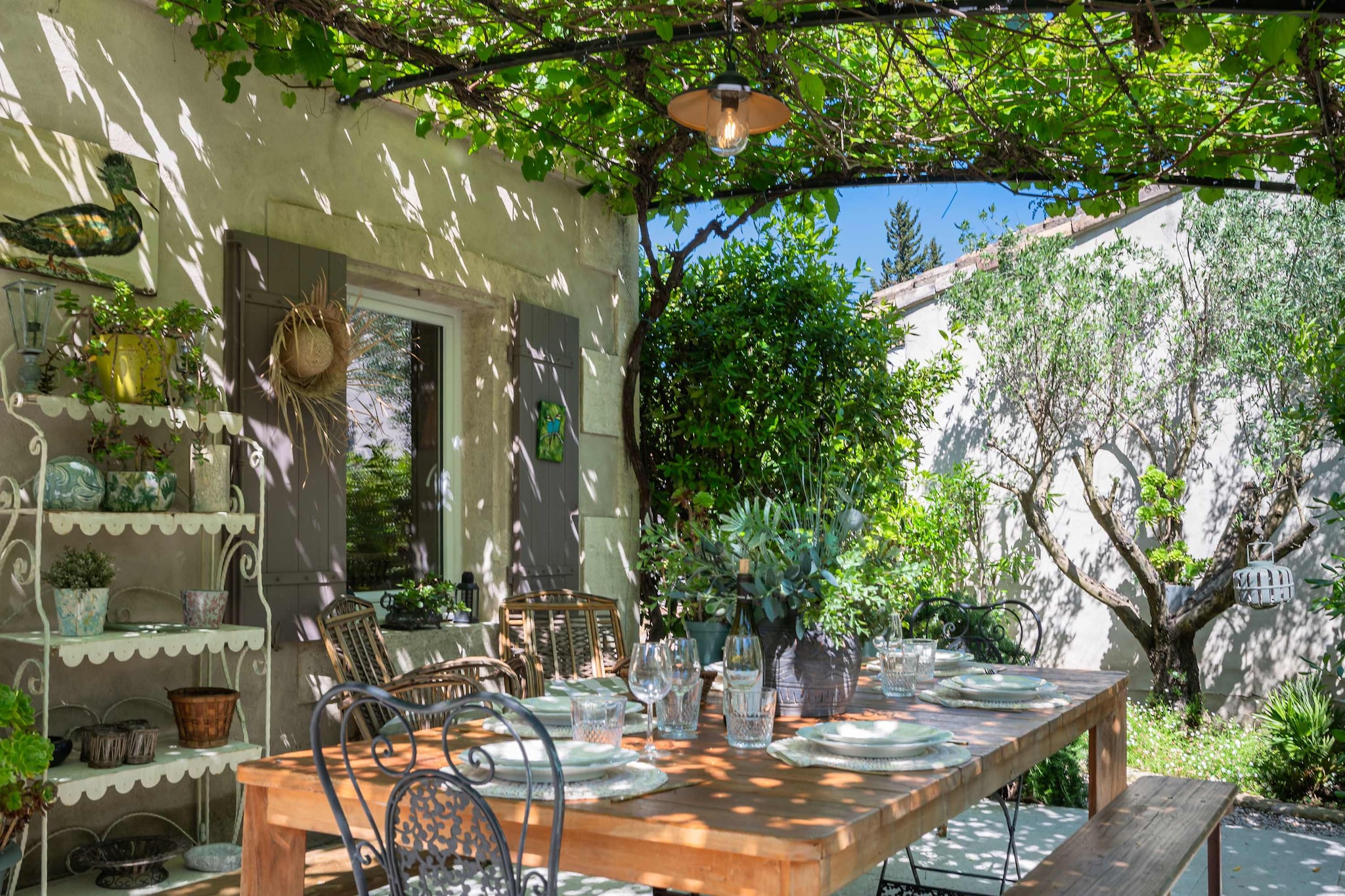Mas authentique à Paradou Alpilles-Terrasse/Balkon