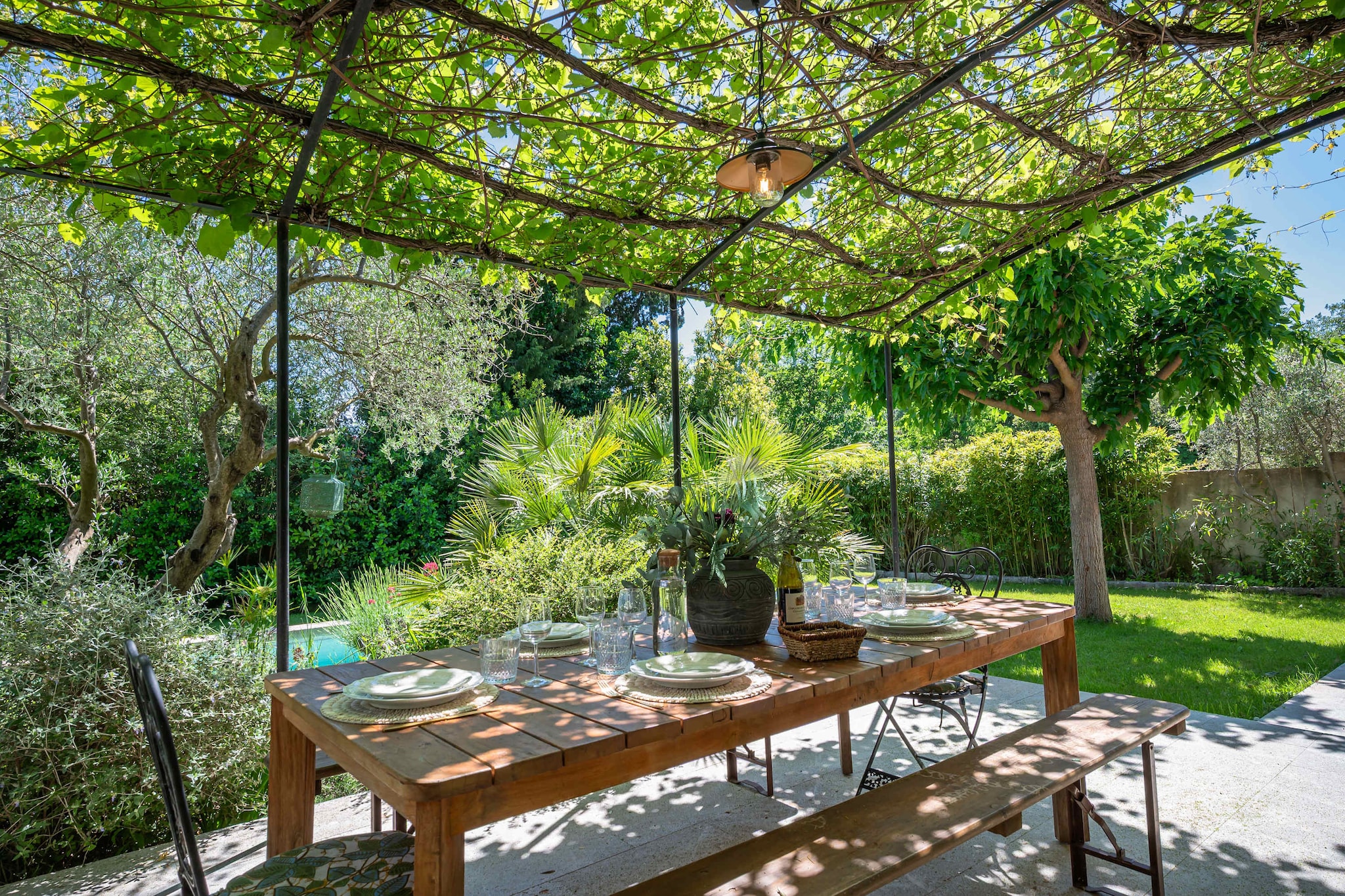 Mas authentique à Paradou Alpilles-Terrasse/Balkon