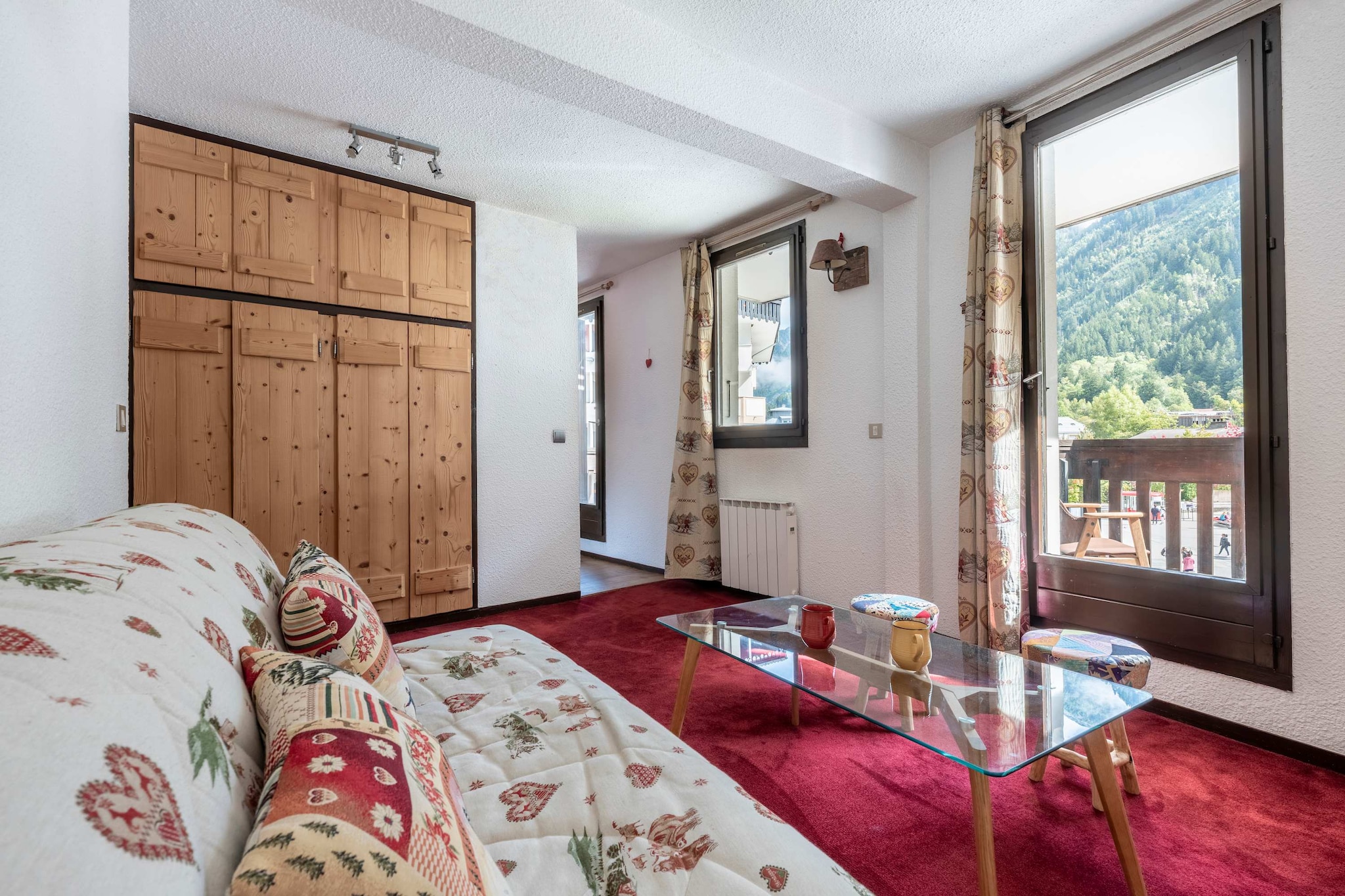 Appartement au porte de l'Aiguille du midi-Woonkamer