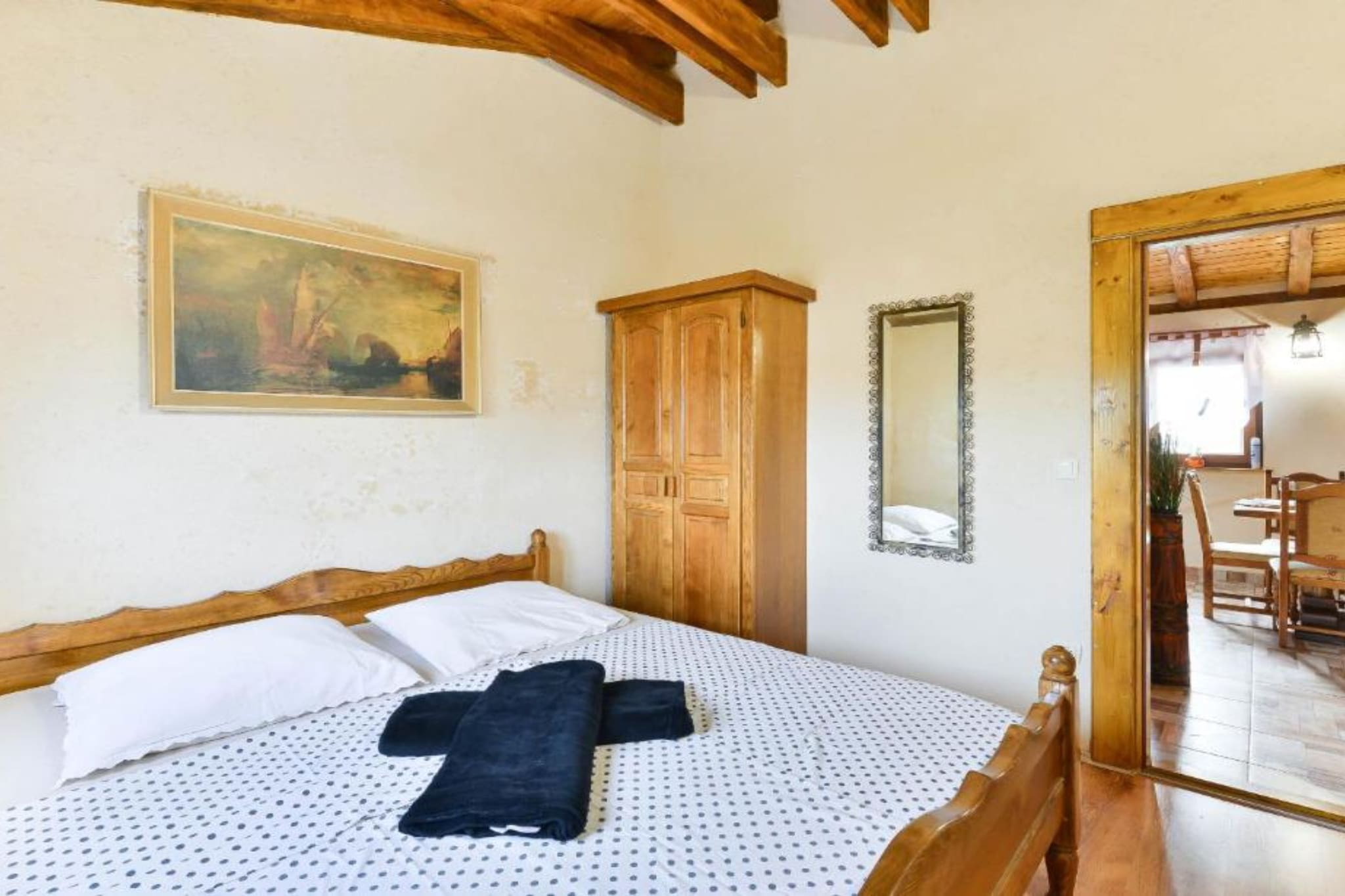 Holiday House Šimun - Three bedroom Holiday house with pool-Bedroom