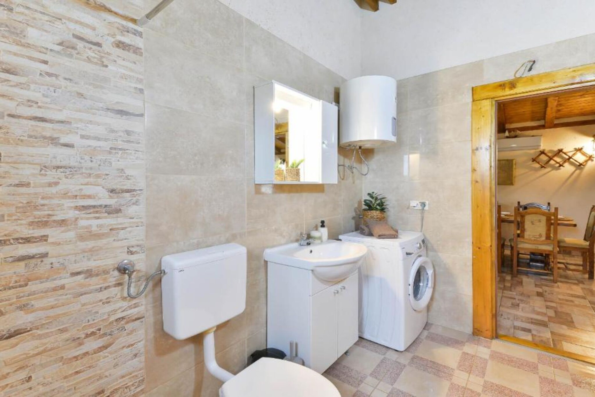 Holiday House Šimun - Three bedroom Holiday house with pool-Bathroom