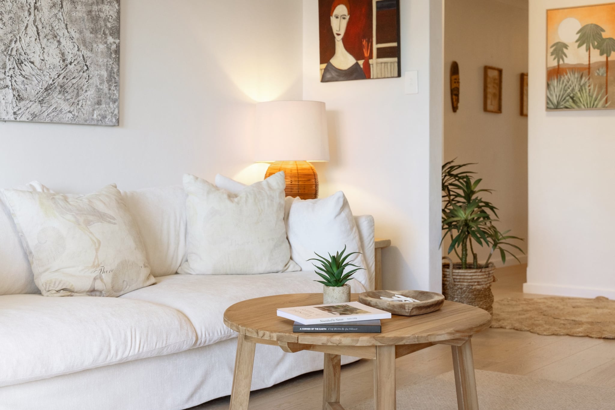 Property description
Enjoy a relaxing beachside escape in this recently renovated 2-bedroom apartment at Newport Beach. Set on the second floor, it features bright living spaces, two private balconies with outdoor seating, and seamless self-check-in via lockbox. With close views of the beach and easy access to local cafés, restaurants, and public transport, Sunrise Cove Apartment is the ideal base for your coastal getaway.
The space
Step into a beautifully styled apartment where natural light fills every corner. The open-plan living area is adorned with sleek engineered oak floors and a large sofa, creating a calm and comfortable setting for lounging or movie nights. A four-seater dining table sits beside the fully equipped kitchen, complete with Miele appliances and thoughtful cooking essentials.
The bedrooms offer soft bedding and blockout blinds for a peaceful night’s sleep. Each room is finished with bedside tables, lamps, and ample storage space. The main bedroom contains a queen-sized bed, with the second bedroom incorporating a double bed. The bathroom is thoughtfully stocked with travel essentials, including a hairdryer, providing convenience and style.
The private balconies are accessed through the lounge and each of the bedrooms –perfect for al fresco dining or enjoying your morning coffee. With outdoor furniture, daybed and a hanging chair, the outdoor spaces provide two relaxing areas to unwind after a day at the beach. Internal laundry facilities, including a washer and dryer, are available.
This beachside apartment combines modern comforts with coastal charm, making it a wonderful home away from home.