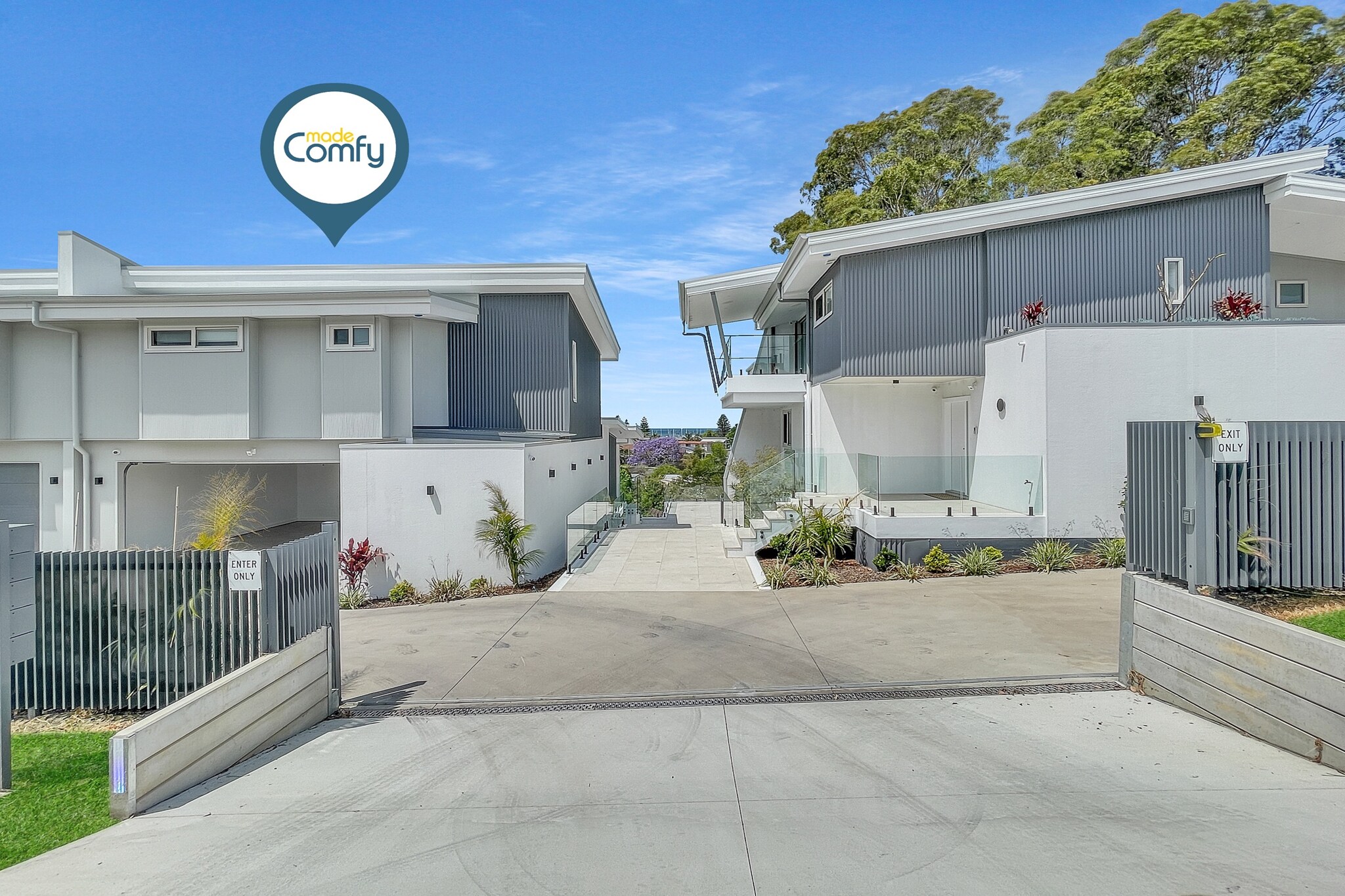 Property description
Relax by the coast in this stylish 4-bedroom townhouse, ideally located near Batemans Bay’s vibrant town centre. With scenic water views, ducted air conditioning, a private garage, and an outdoor dining area, this property blends comfort and convenience. Self-check-in is available.
The space
Step inside this bright and inviting townhouse where modern design meets laid-back coastal living. Spread across two levels, the home features a generous open-plan layout with floorboards, curated décor, and a calming neutral palette. The living area is styled with a large corner sofa and opens to an outdoor space furnished for alfresco dining.
 
The fully equipped kitchen includes an induction stovetop, modern appliances, and all essential cookware, with additional seating provided at the bench. Though the indoor space is compact, guests can dine outdoors or use the countertop seating for casual meals.
 
Upstairs, the home offers four well-appointed bedrooms, including two with queen beds, one with a double, and one with bunk beds. Each room is fitted with ducted air conditioning and ample storage. The main bedroom includes a private ensuite, and a second bathroom and powder room serve the remaining rooms.
 
Additional amenities include a private laundry with new appliances, a secure garage with two parking spaces, and a smart TV with app access. Whether you're exploring Batemans Bay or relaxing indoors, this property provides a perfect base for your coastal escape.