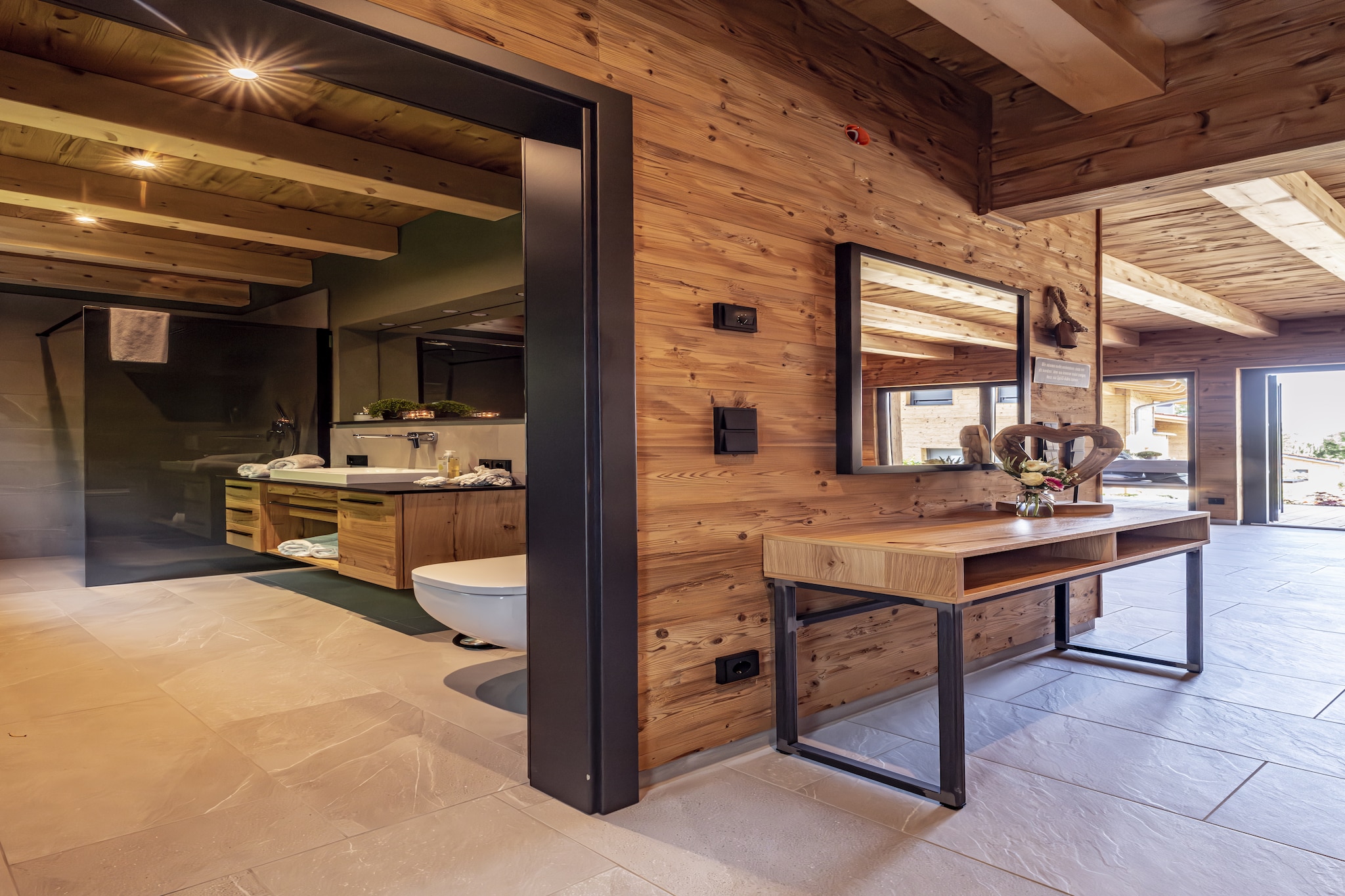 Chalet mit Sauna-Badezimmer