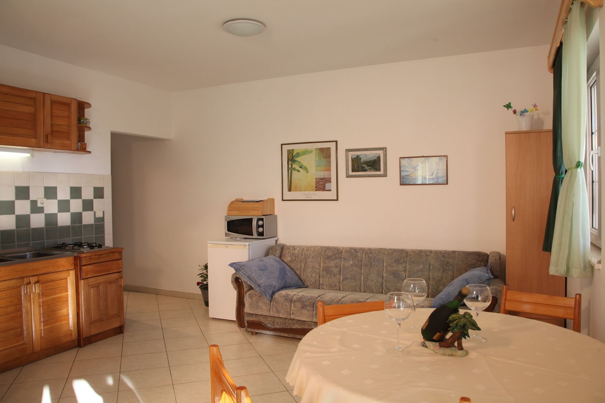 Apartments Gabi - One Bedroom Apartment  with balcony and sea view(A4) - Woonkamer