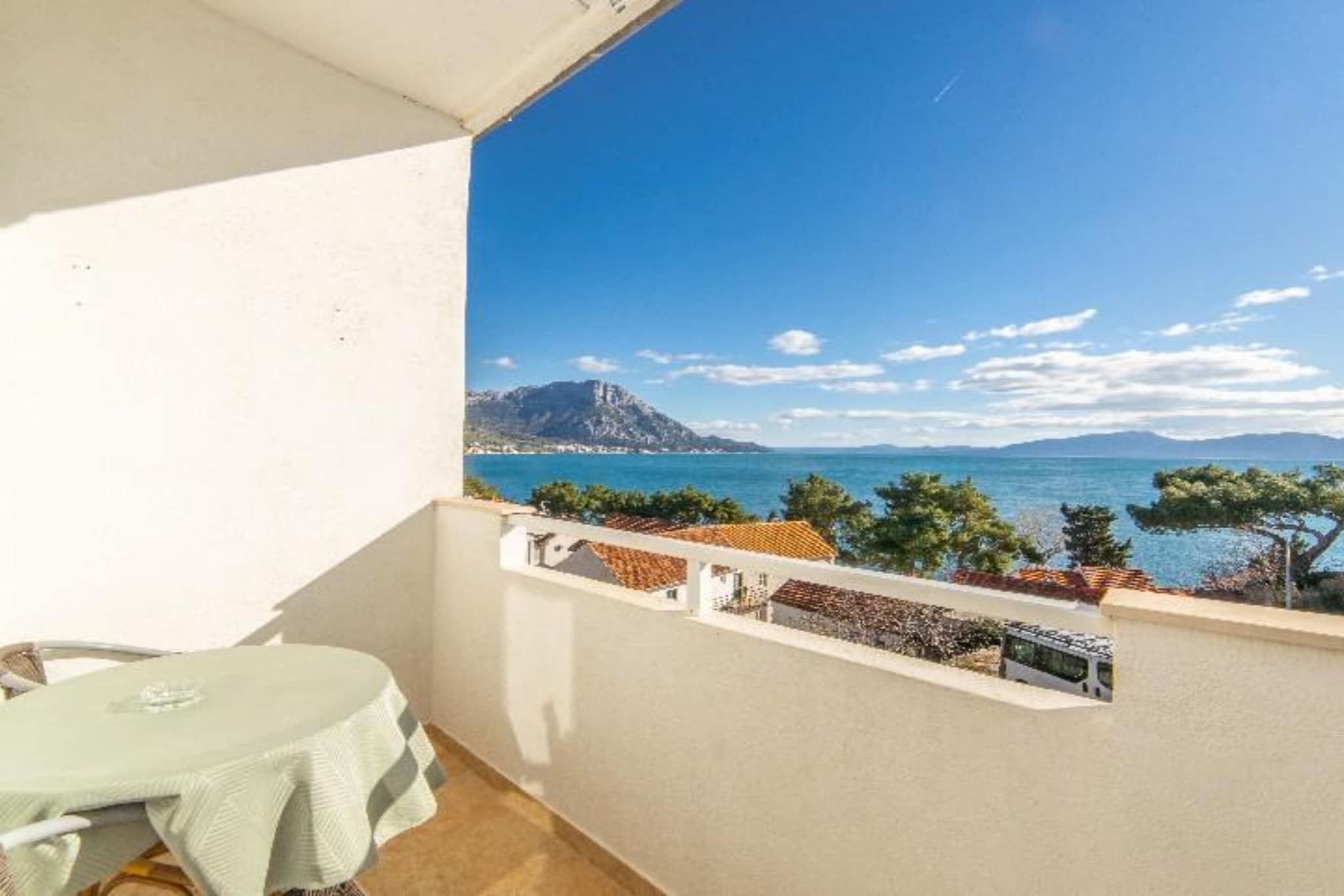 Apartments Smiljana Podaca - One bedroom apartment with sea view 1 - Terrasbalkon