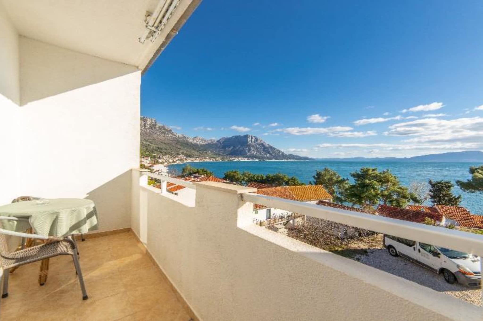 Apartments Smiljana Podaca - One bedroom apartment with sea view 1 - Terrasbalkon
