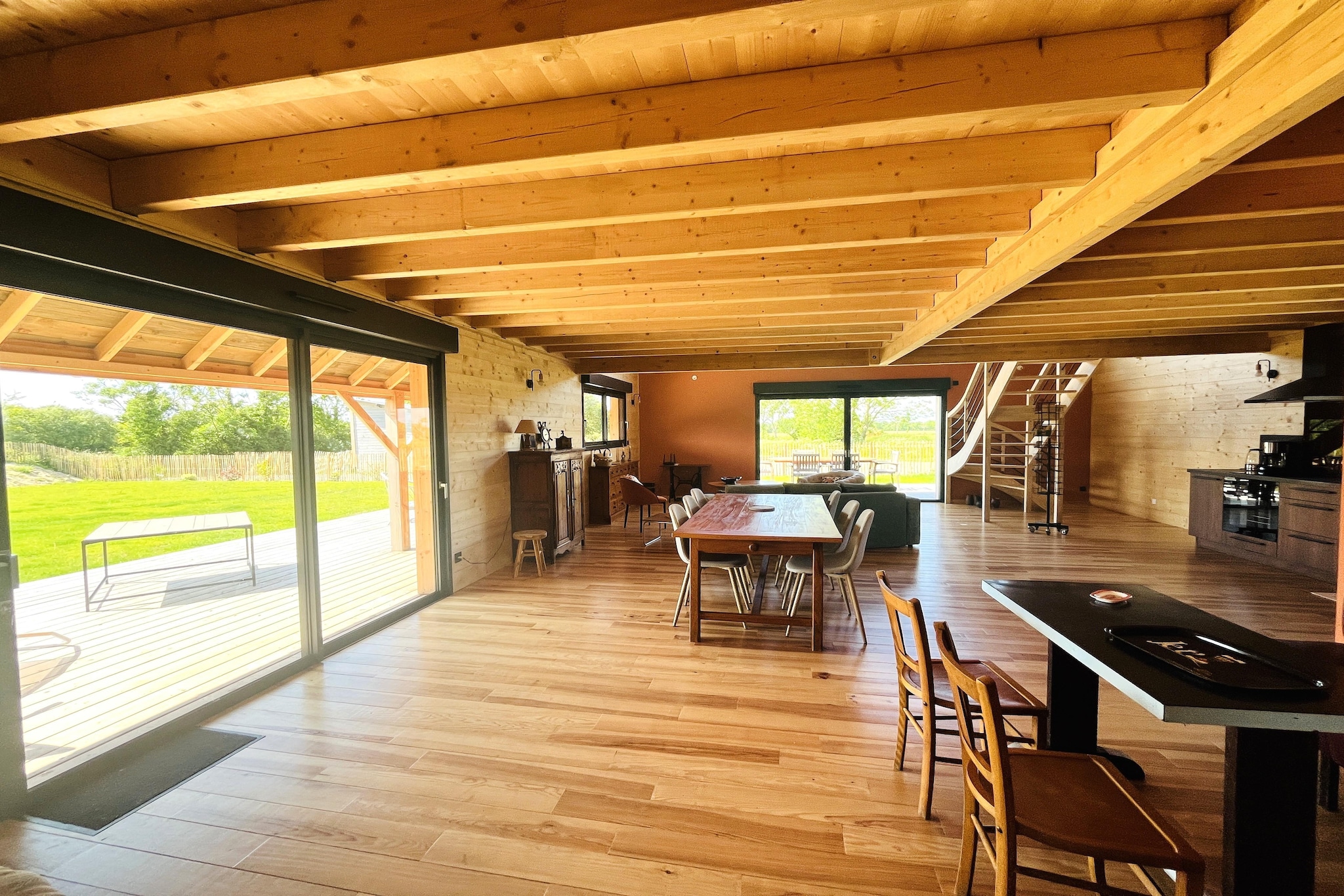 Maison de Vacances XXL Gouville sur mer-Wohnzimmer